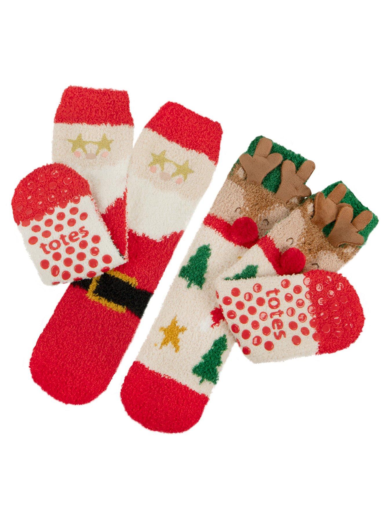 TOTES 2pk Super Soft Slipper- Sox