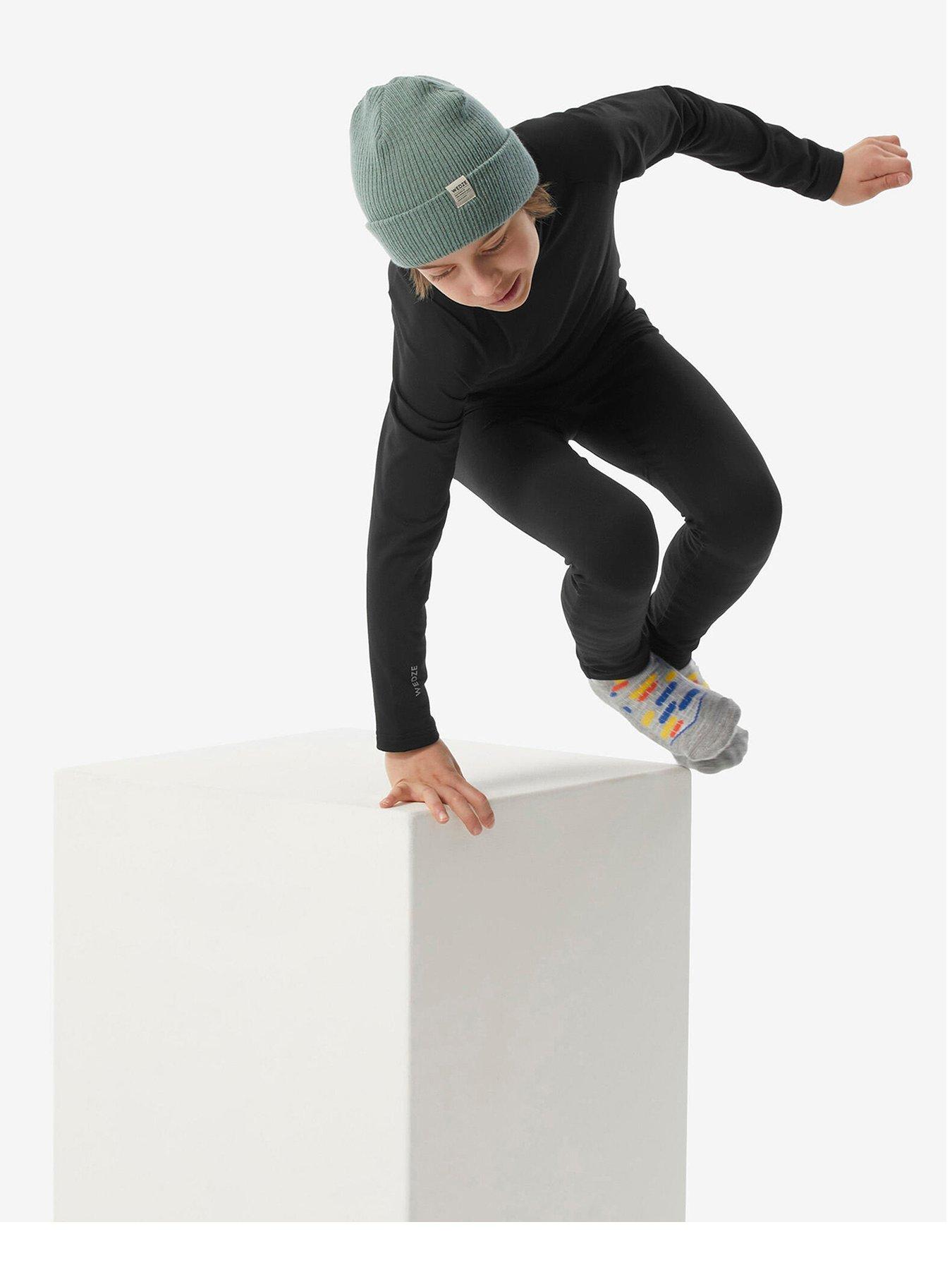 Image 2 of 7 of Decathlon Kids Baselayer Top Ski 500 - Black