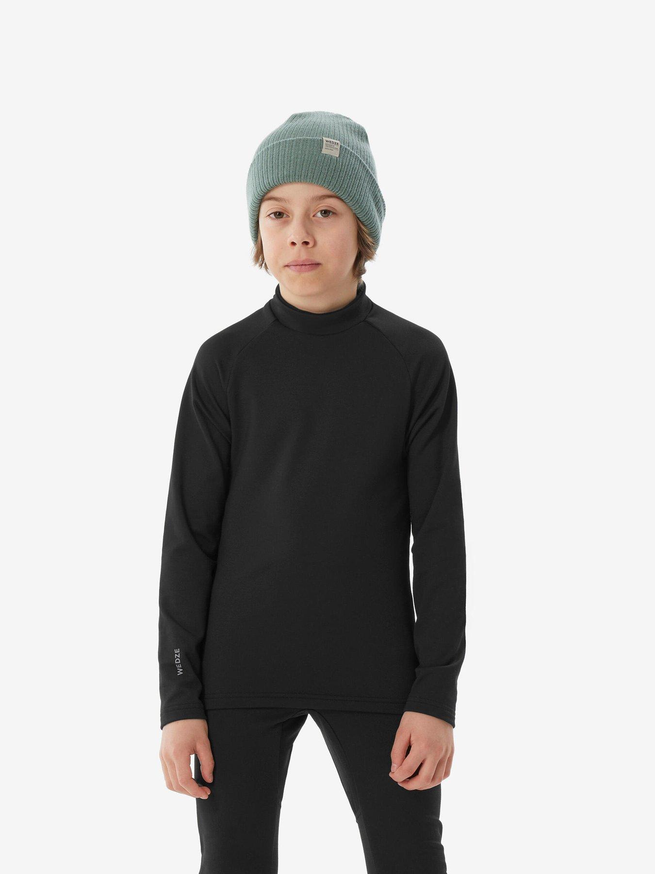 Image 4 of 7 of Decathlon Kids Baselayer Top Ski 500 - Black