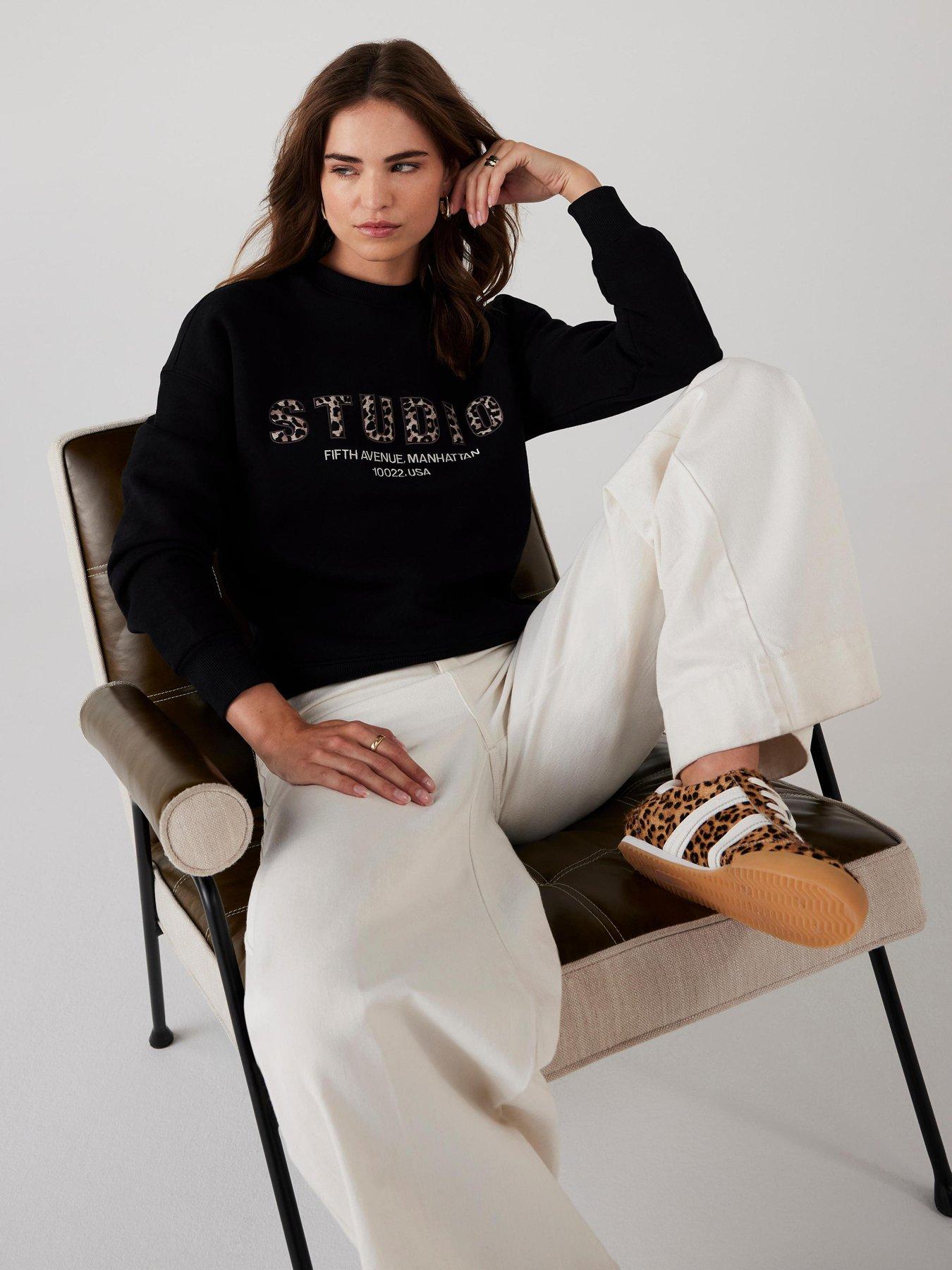 Mint Velvet Studio Sweatshirt - Black