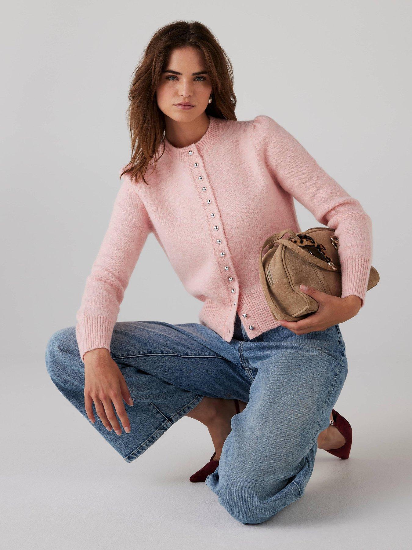 mint-velvet-multi-button-cardigan-pinkfront