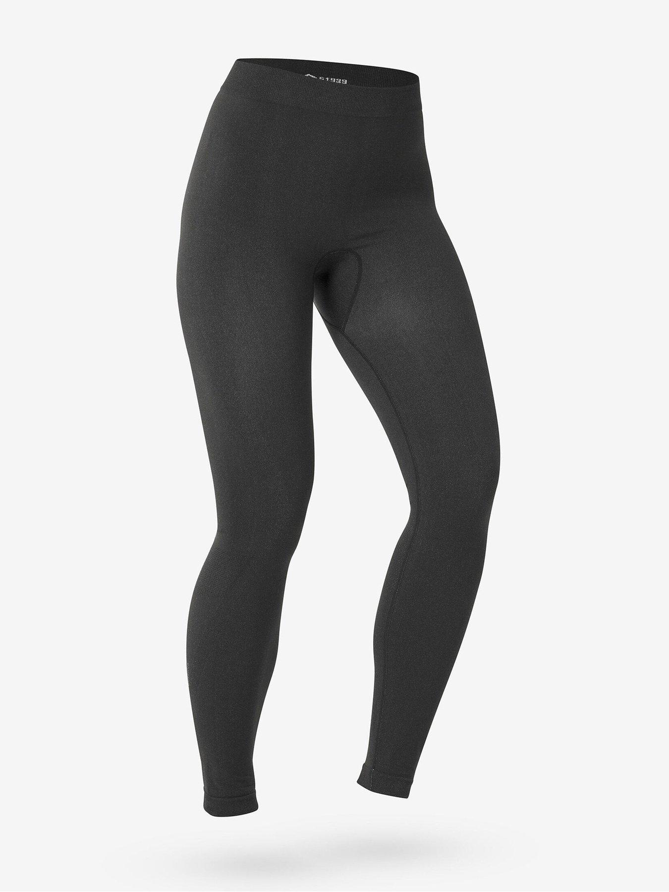 Image 6 of 6 of Decathlon Womens Seamless Ski Thermal Baselayer Leggings - Black