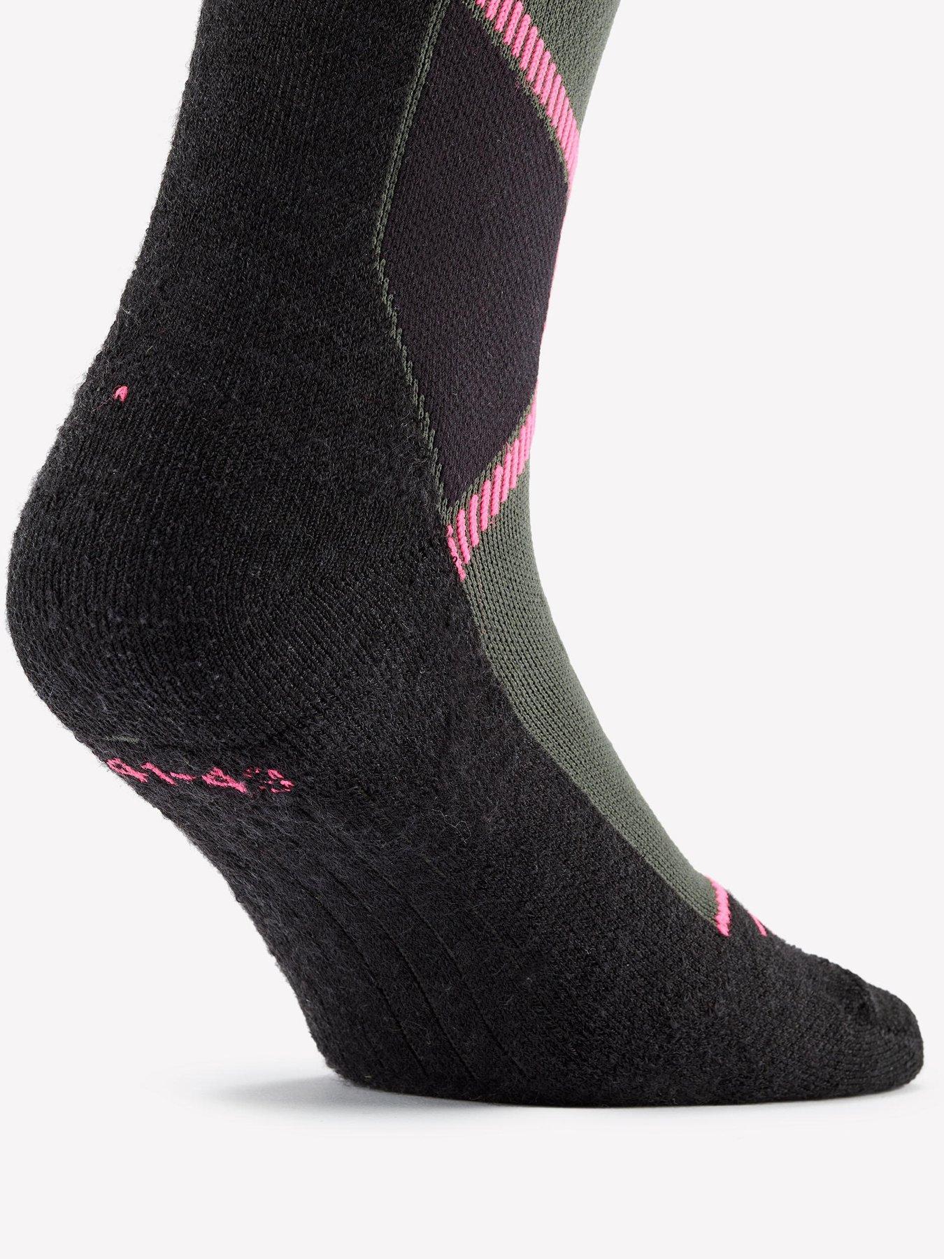 decathlon-womens-ski-socks-500-greypinkstillFront