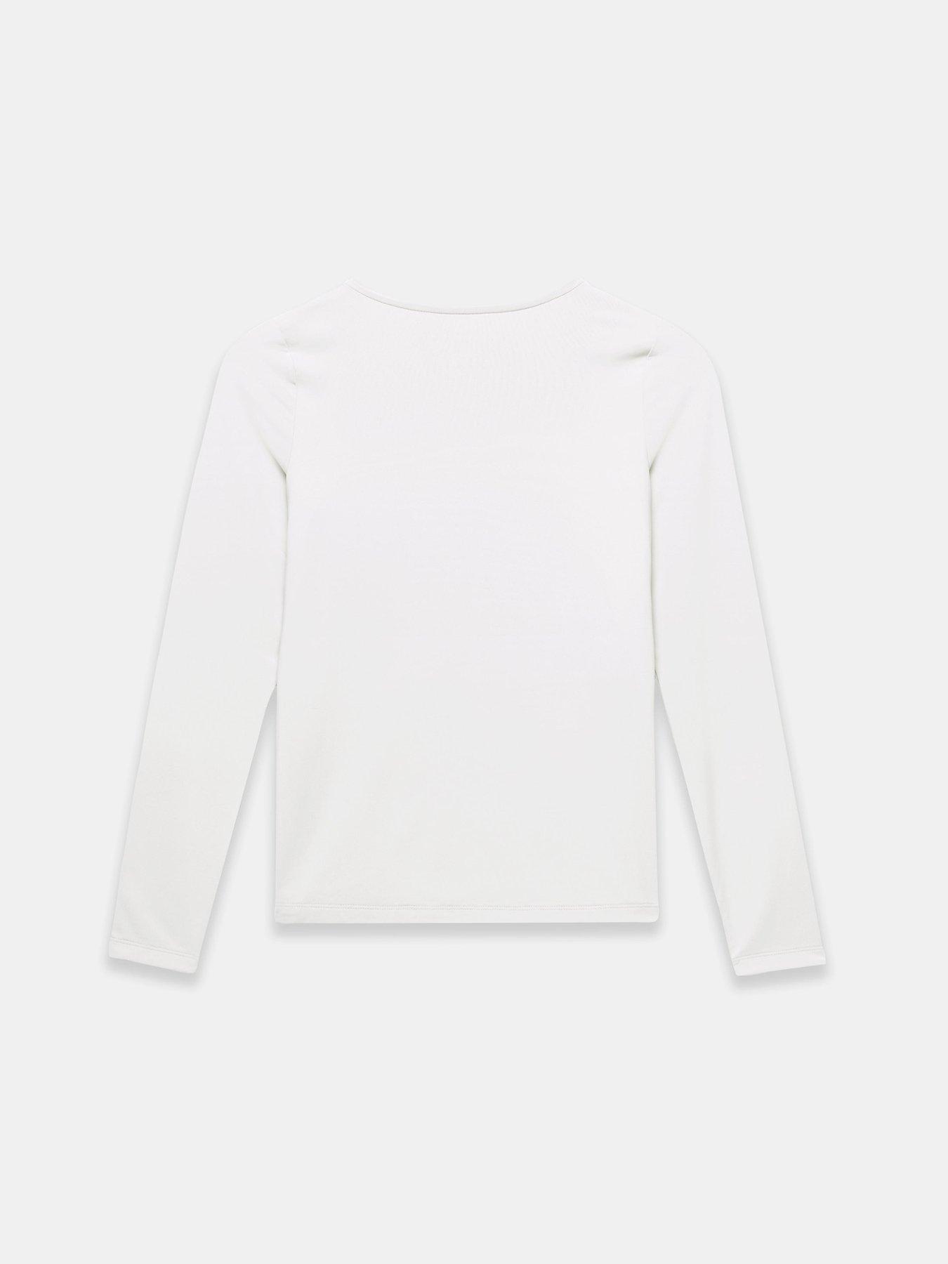 Image 6 of 6 of Mint Velvet Layering Crew Neck Top - White
