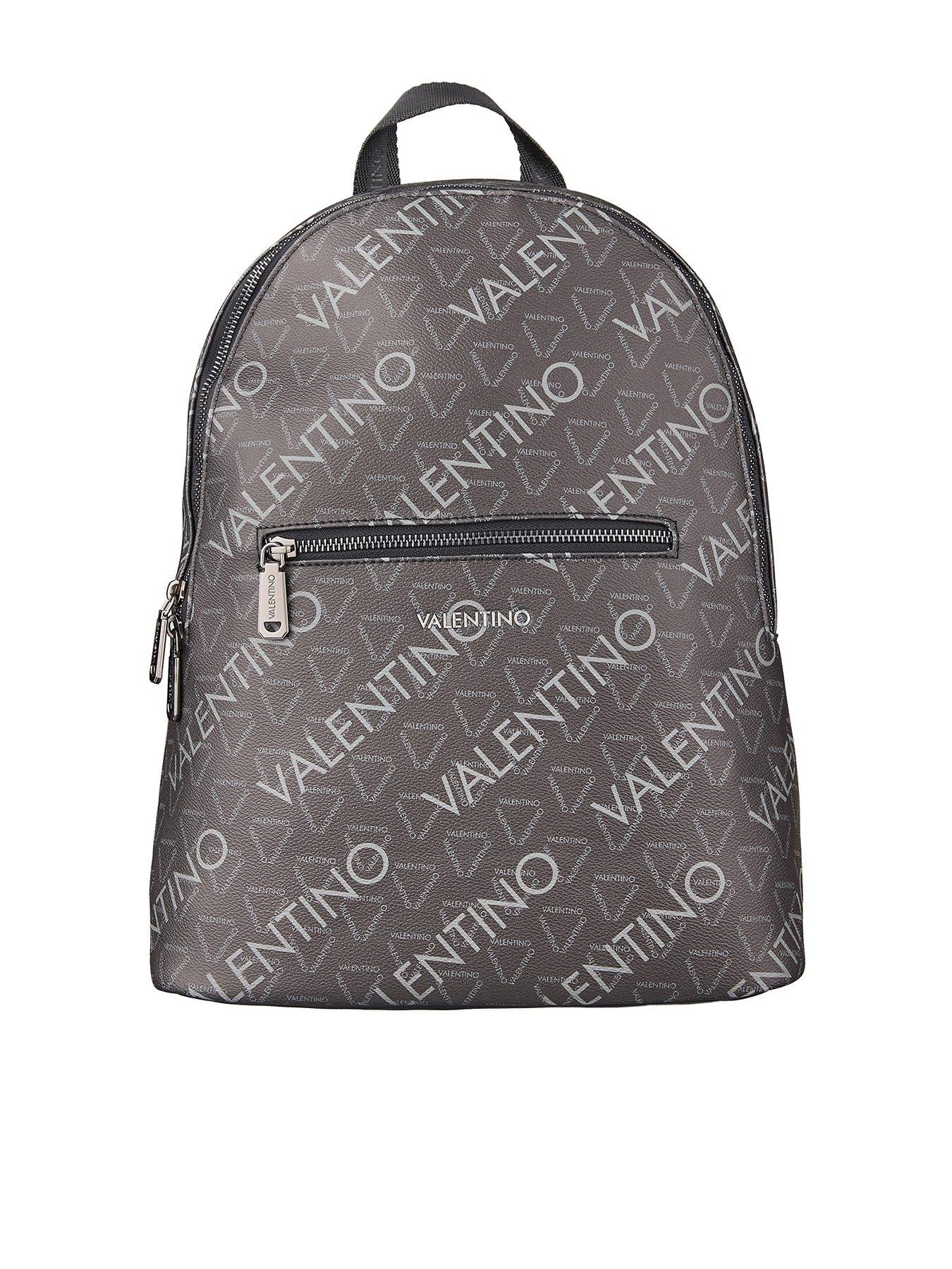Image 1 of 4 of Valentino Zefir Allover Logo Backpack - Black