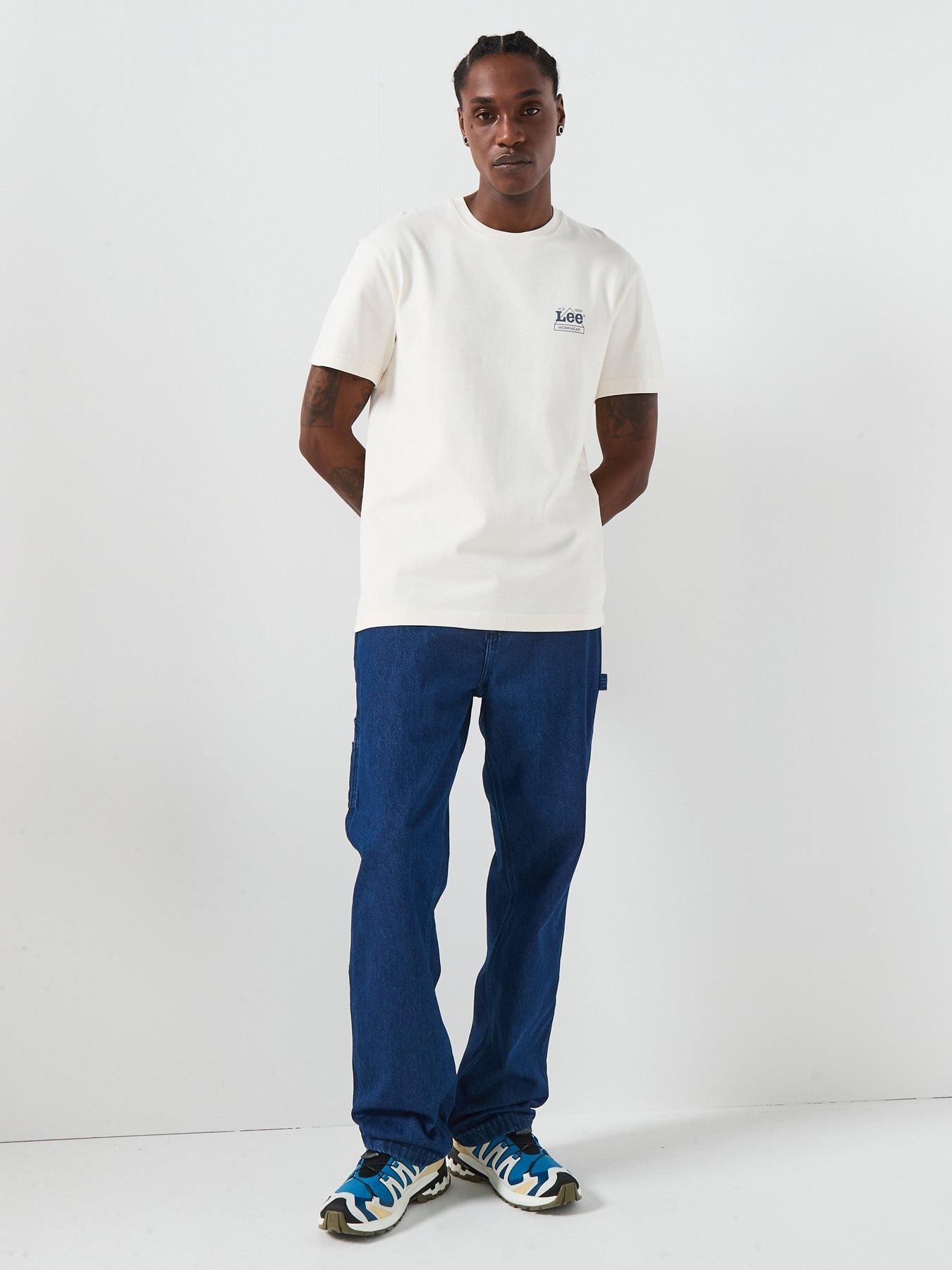 Image 3 of 6 of Lee Relaxed Graphic Print T-Shirt - Off White