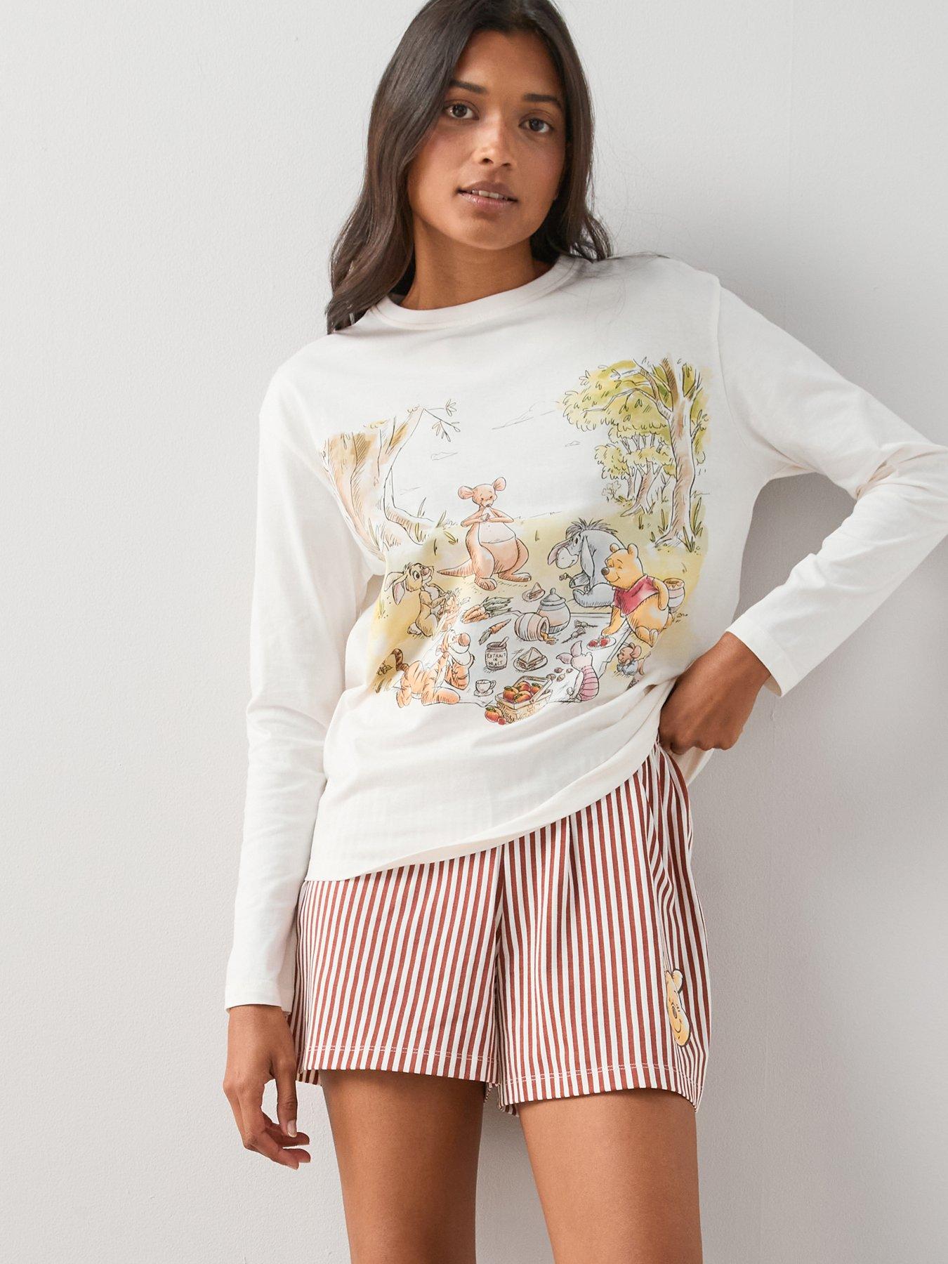 The Very Collection Winnie Pooh Long Sleeve Short Set - Multi