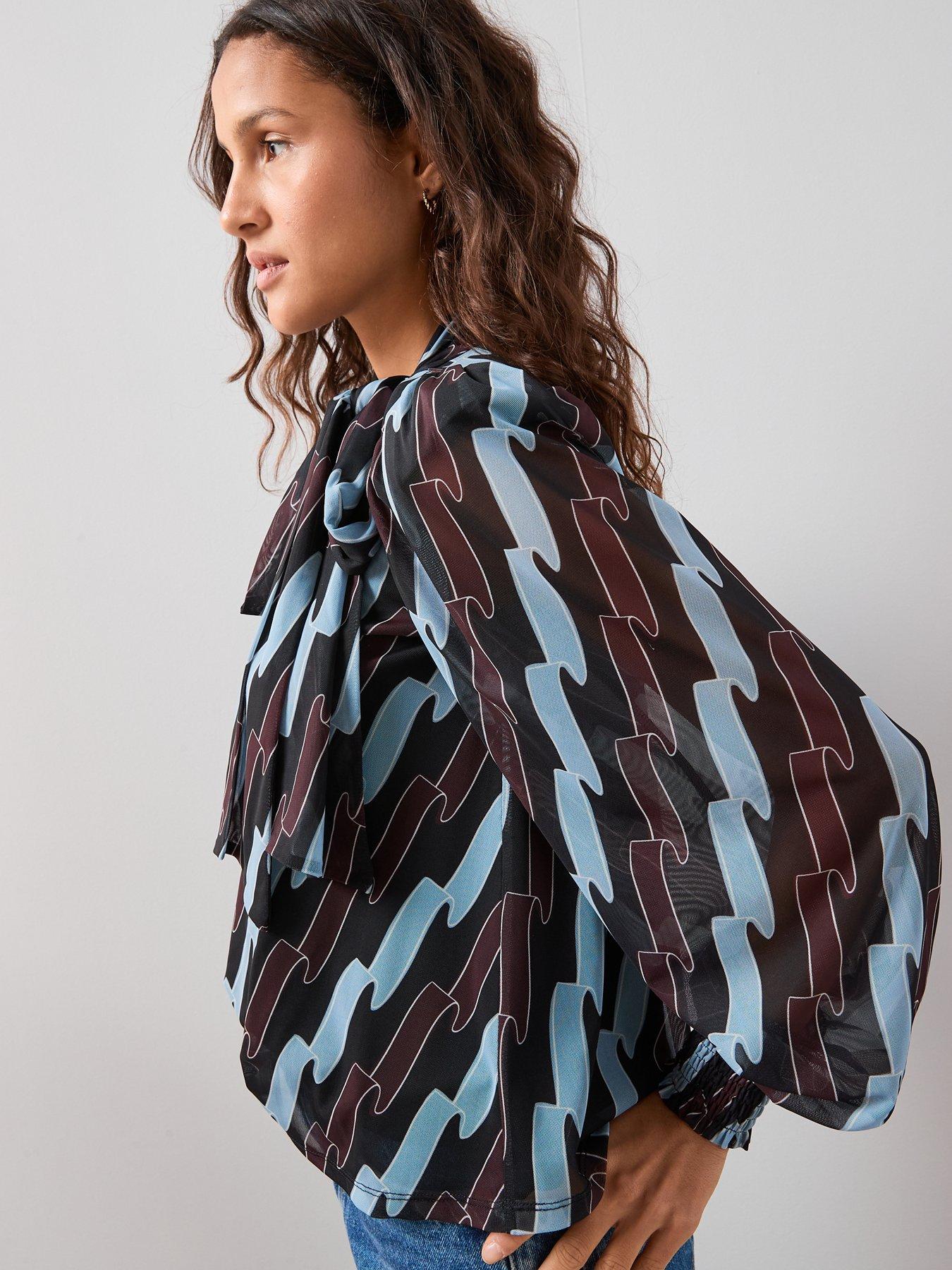 the-very-collection-pussybow-ribbon-print-top-multioutfit