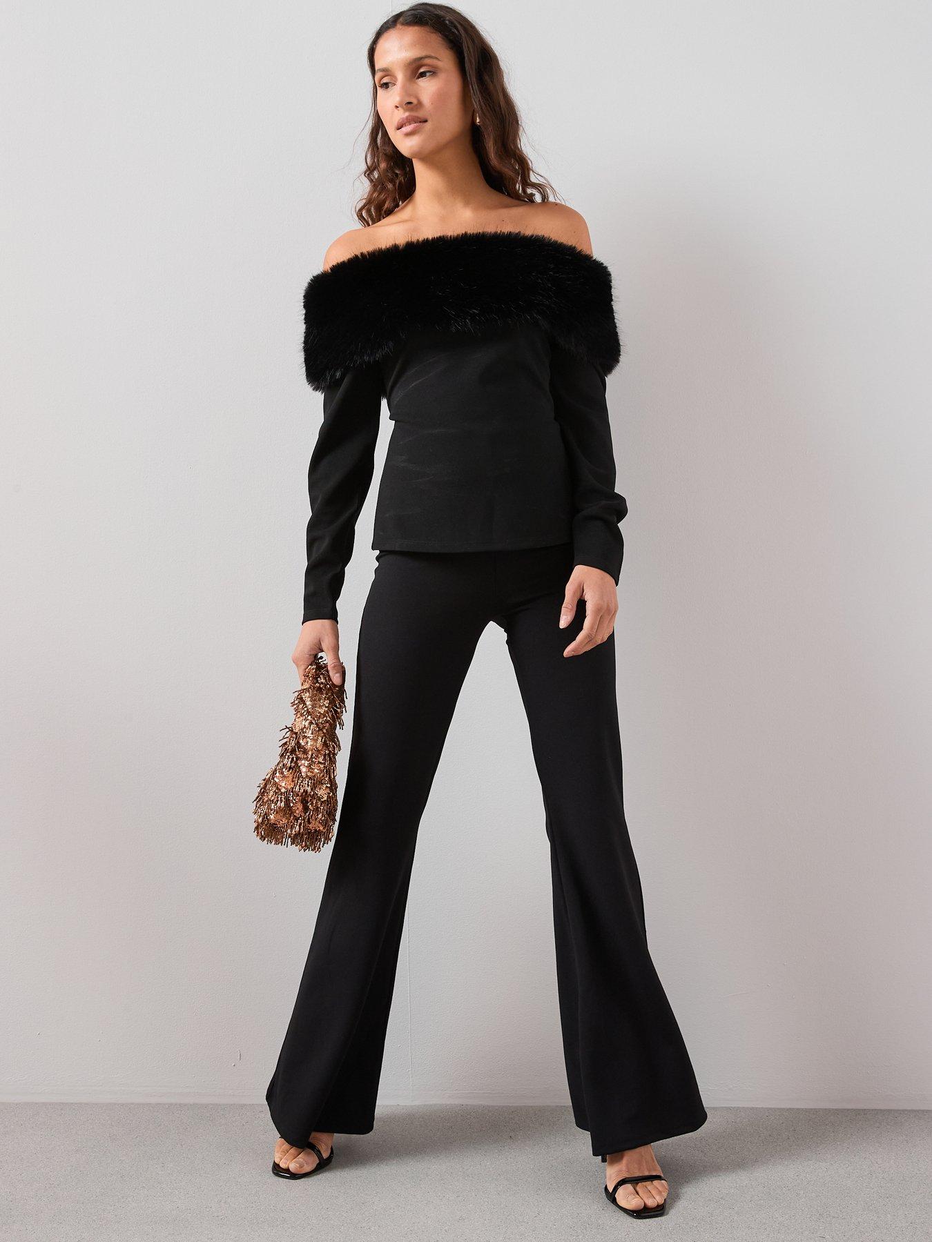the-very-collection-flare-trousers-blackoutfit