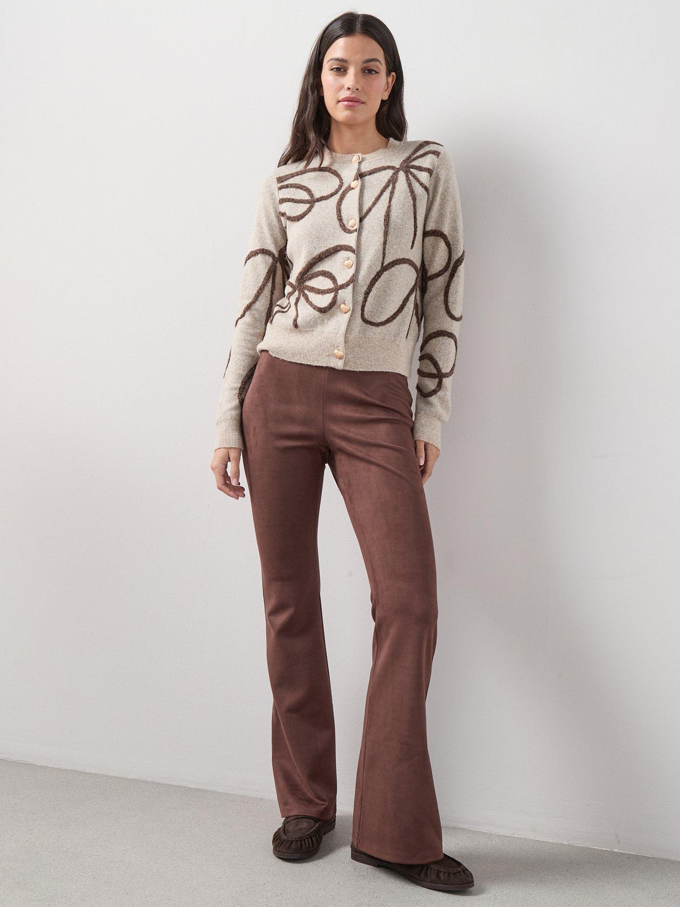 The Very Collection Suede Look Flares - Brown