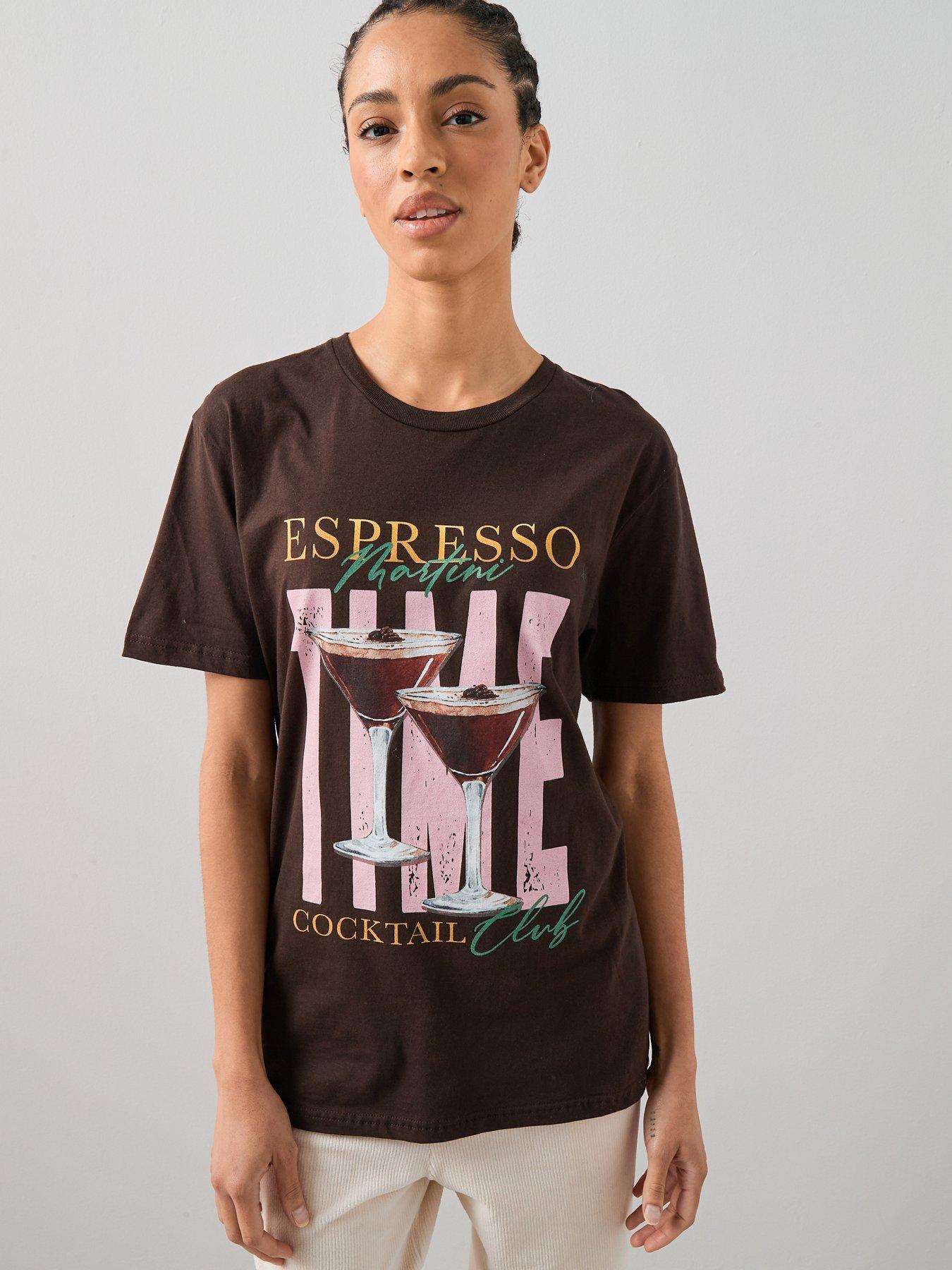 The Very Collection Espresso Oversized Graphic T-shirt - Brown