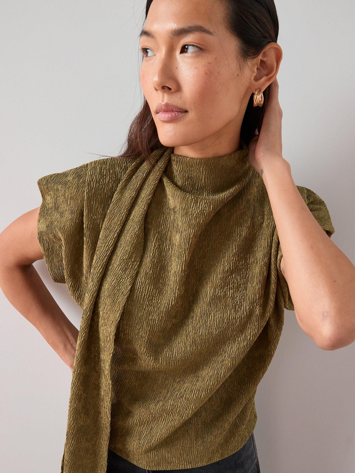 the-very-collection-scarf-detail-top-greenoutfit