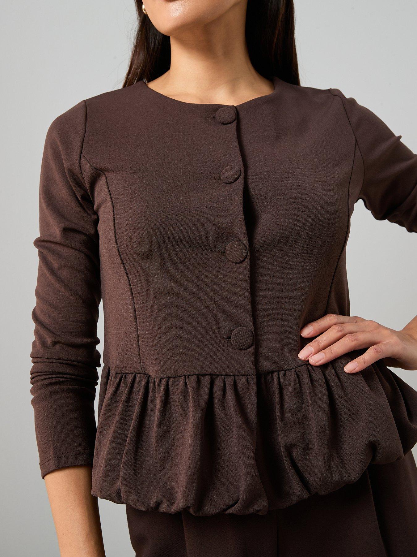 the-very-collection-peplum-button-up-top-browndetail
