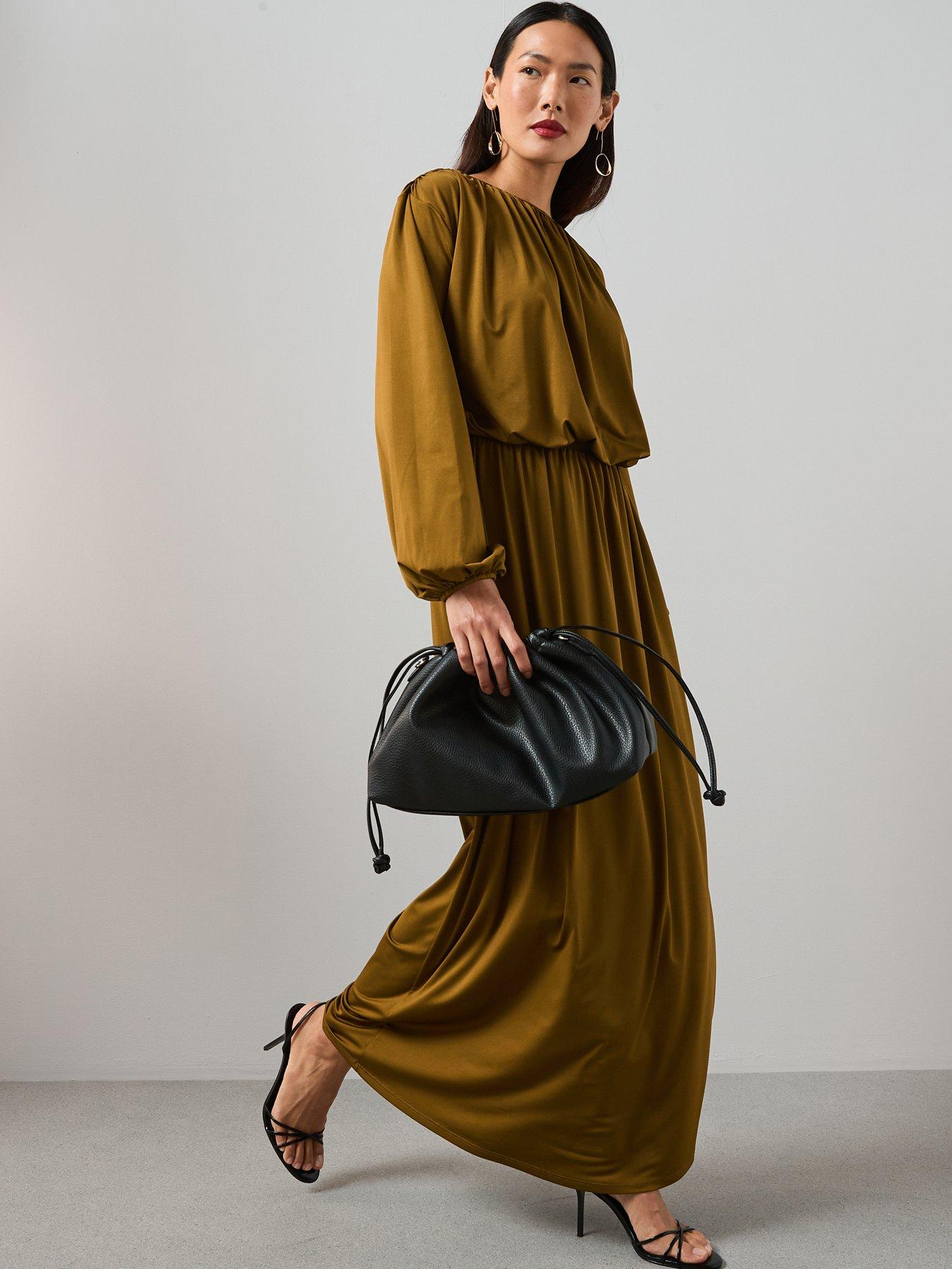 the-very-collection-volume-jersey-maxi-skirt-co-ordnbsp--green