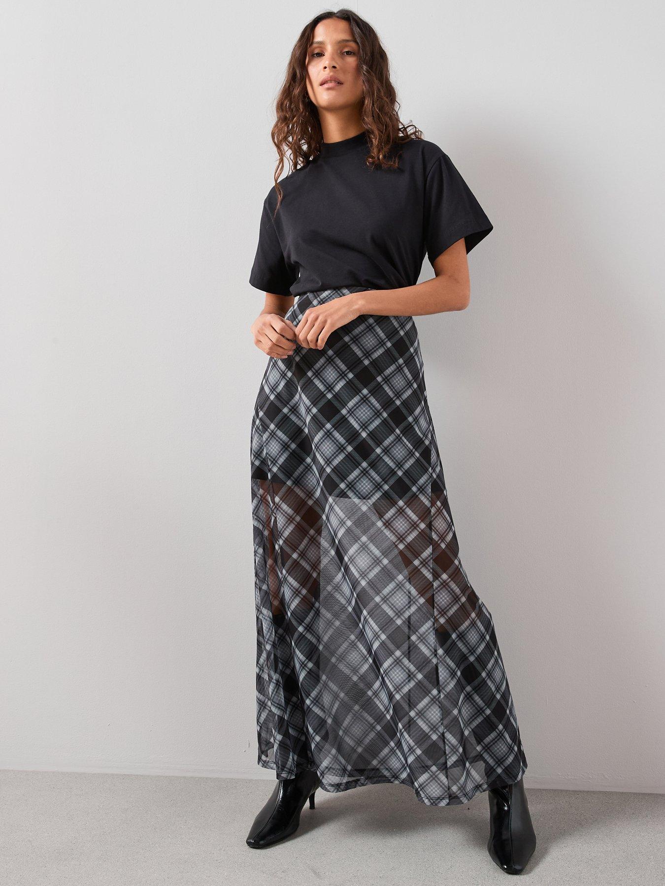 the-very-collection-midaxi-check-skirt-co-ord-multi
