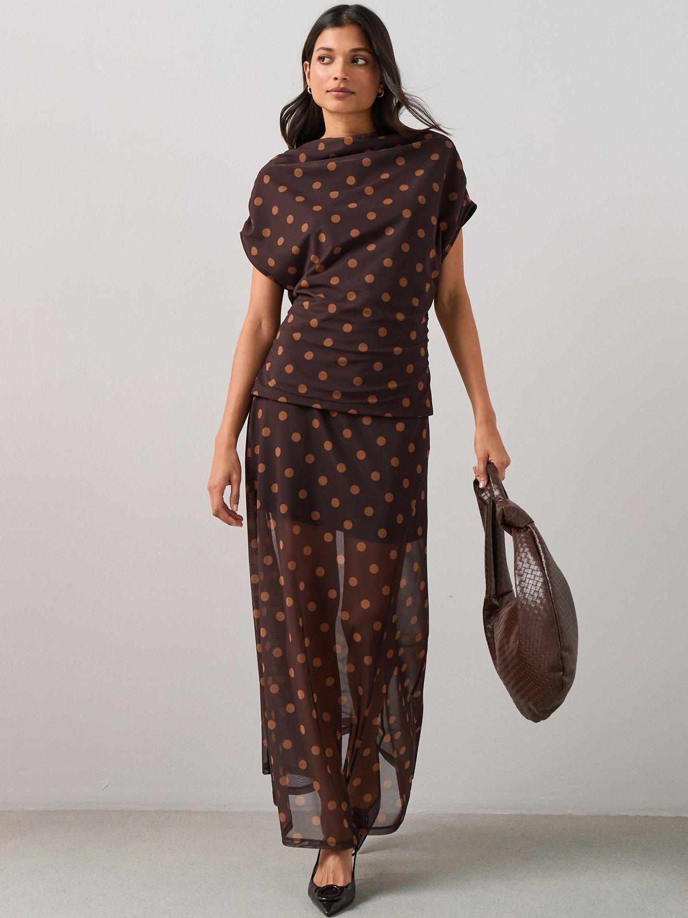 the-very-collection-ruched-shoulder-top-co-ord-multi