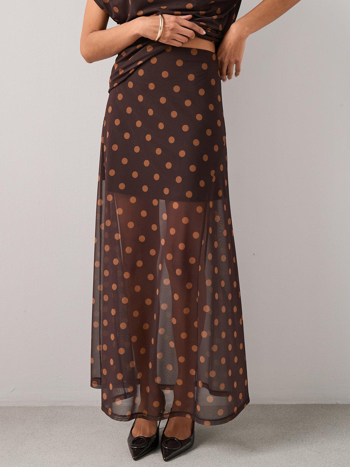 the-very-collection-polka-dot-midaxi-skirt-co-ordnbsp-multi