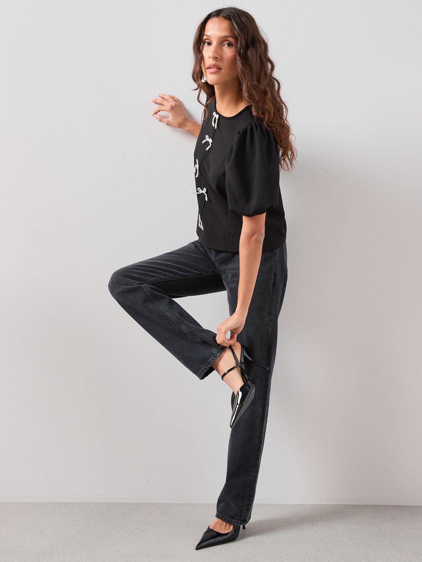 the-very-collection-diamante-bow-puff-sleeve-top-multiback