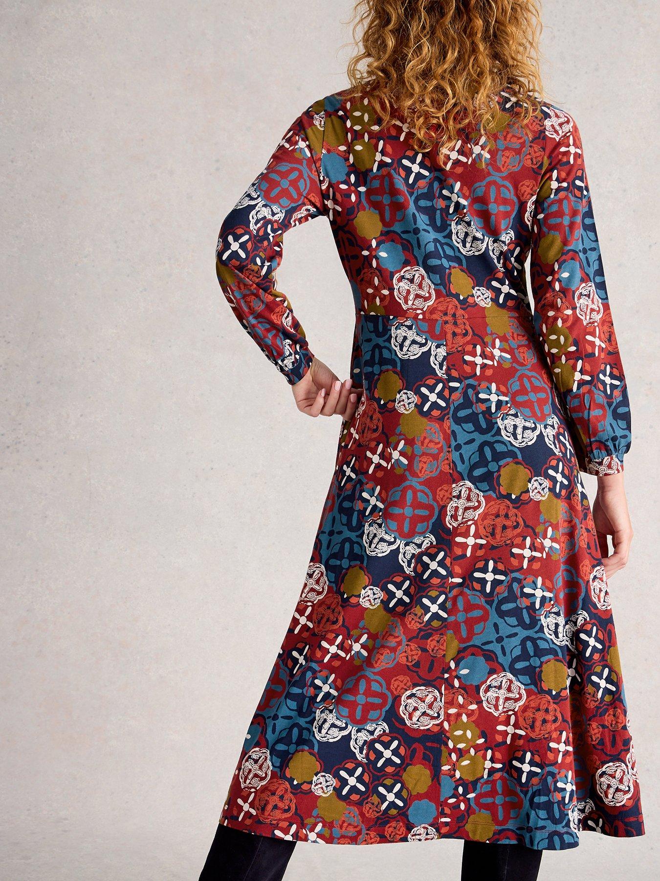 Image 2 of 6 of White Stuff Megan Jersey Dress - Multi