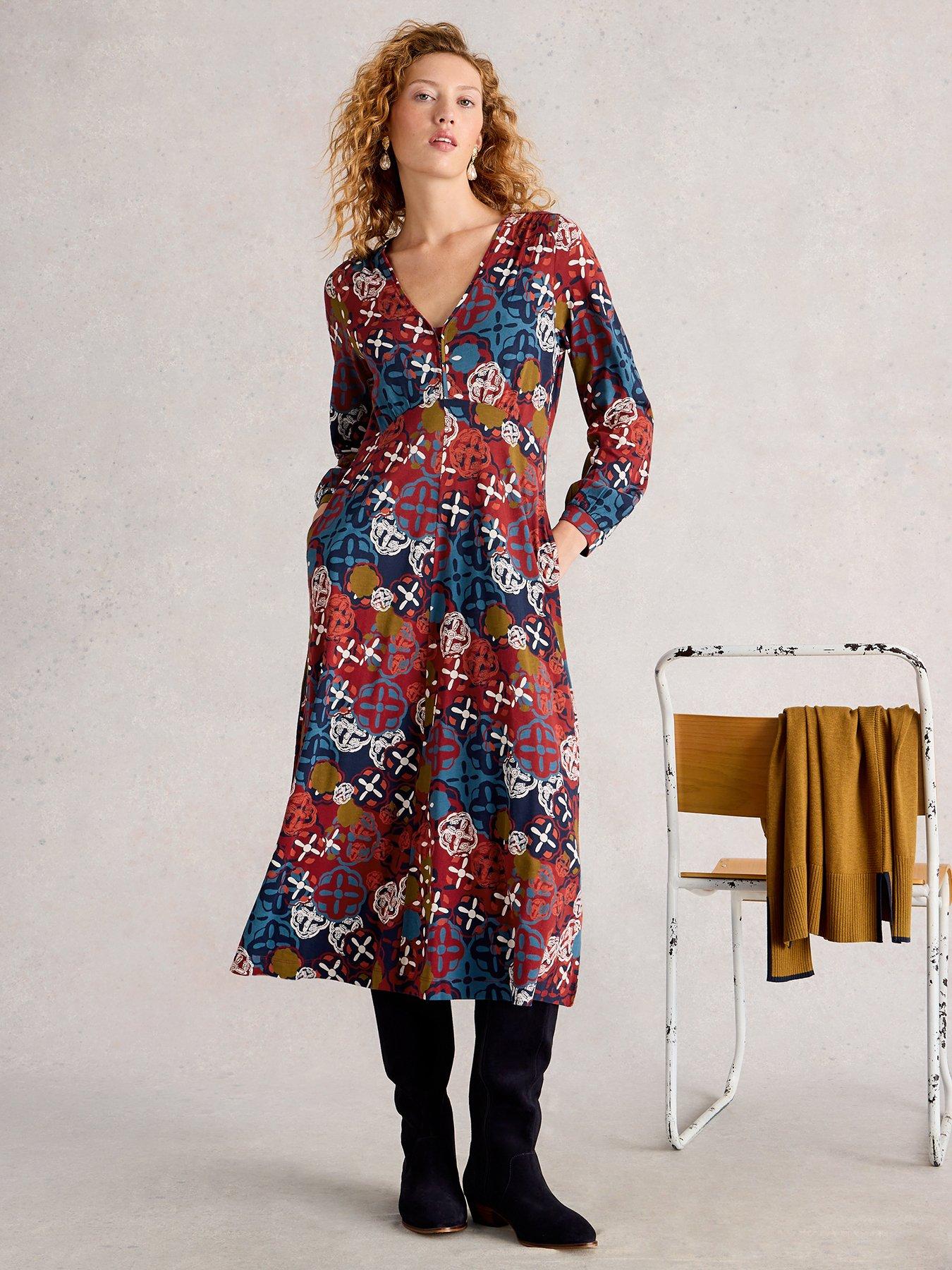 Image 3 of 6 of White Stuff Megan Jersey Dress - Multi