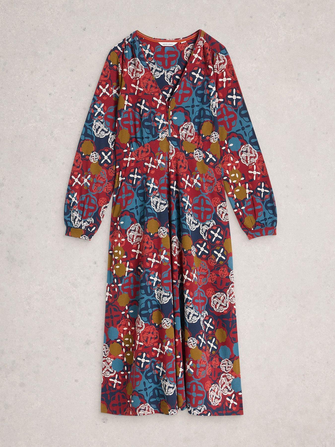 Image 5 of 6 of White Stuff Megan Jersey Dress - Multi