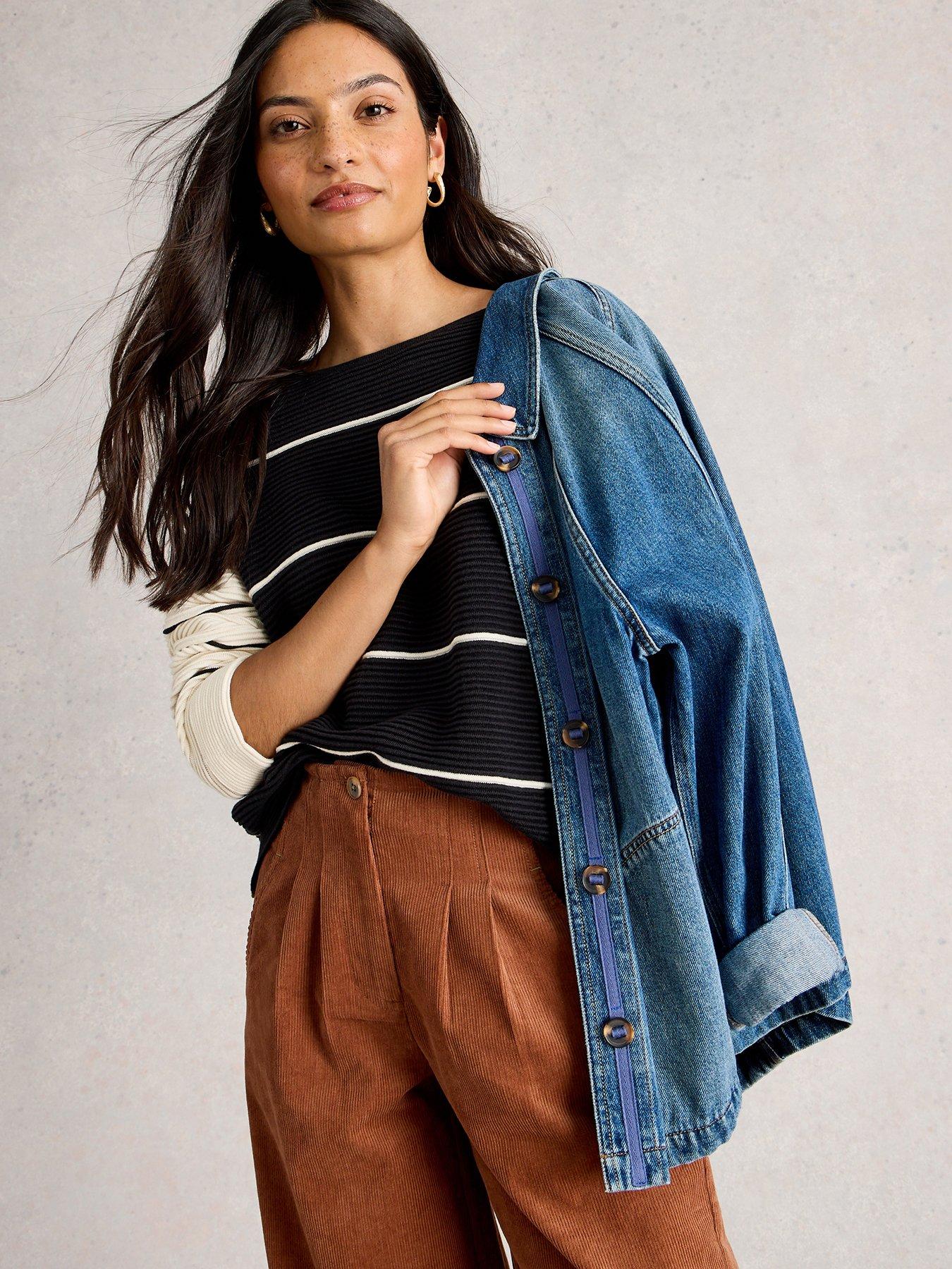 White Stuff Jana Stripe Jumper - Black