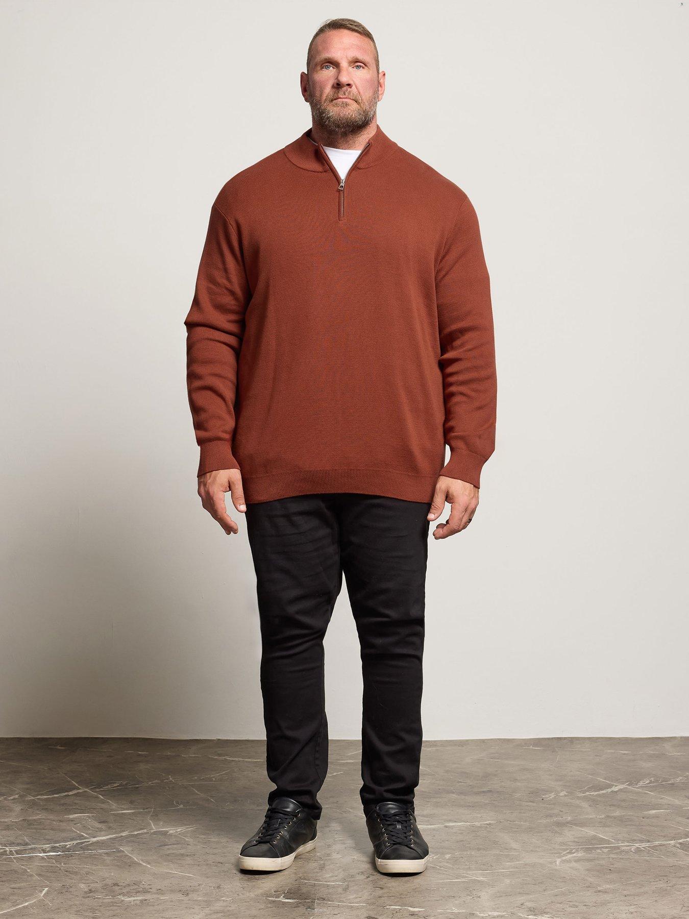 badrhino-quarter-zip-knitted-jumper-orangeback