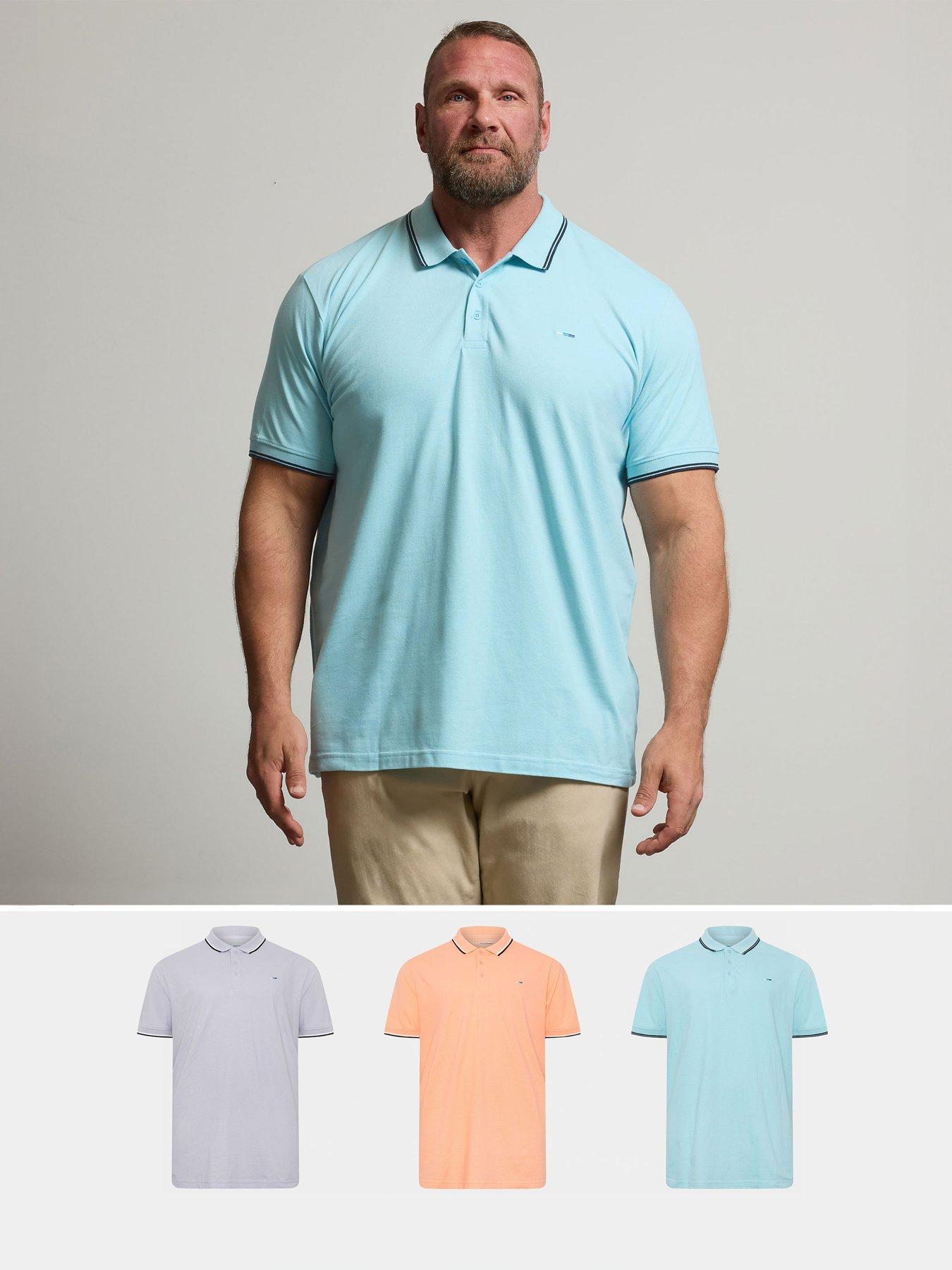 badrhino-3-pack-tipped-collar-polo-shirts-multi