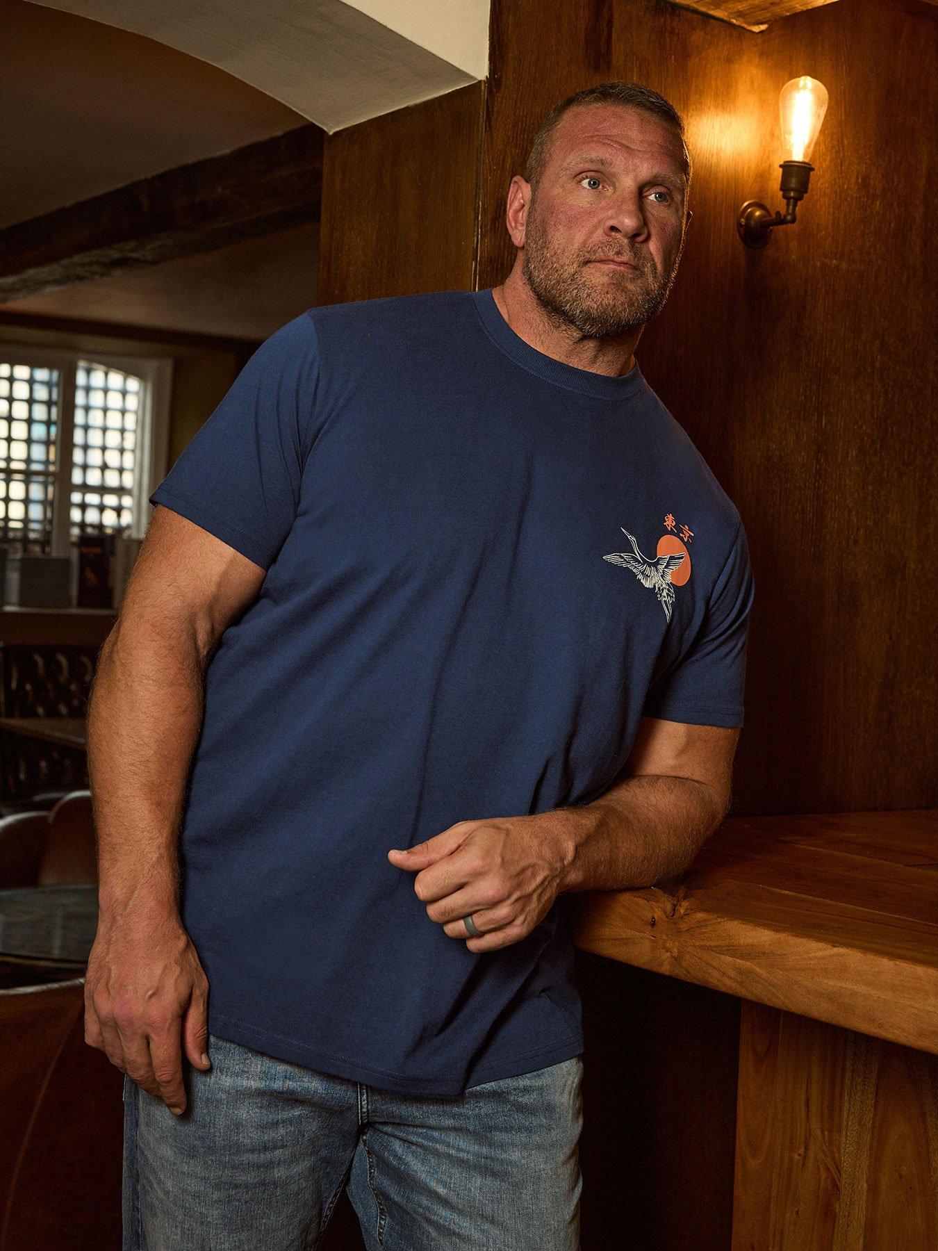 BadRhino Japanese Landscape T-Shirt - Navy