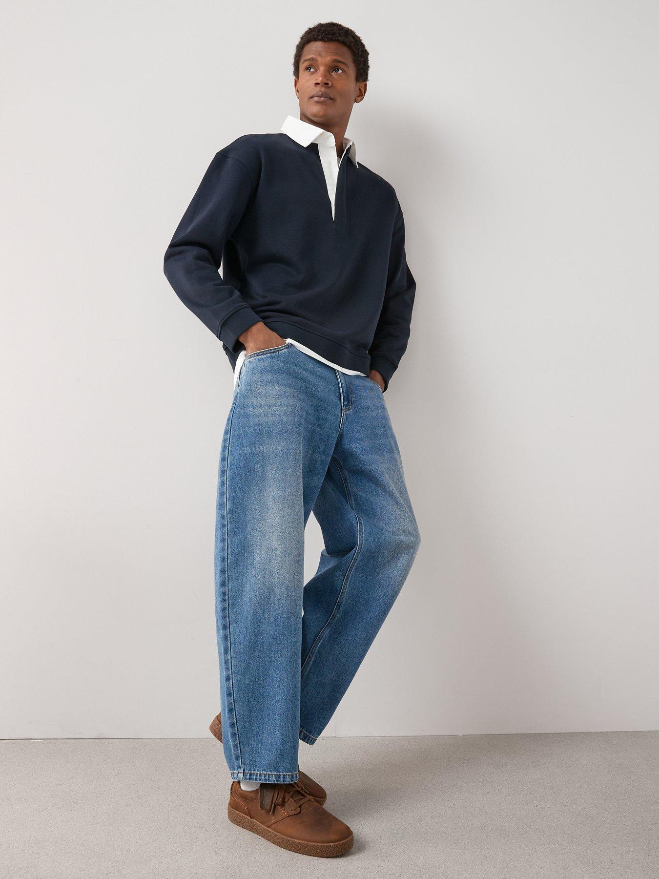 Image 3 of 7 of The Very Collection Classic Barrel Fit Denim Jeans - Blue Wash