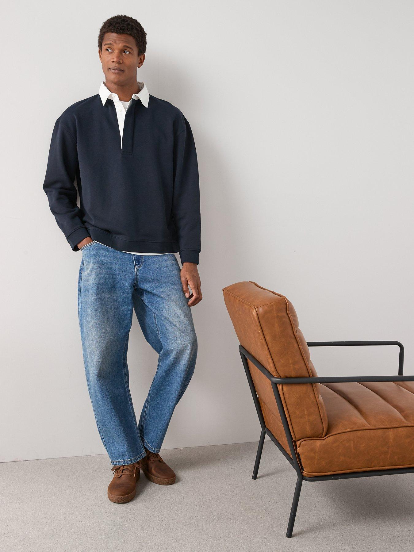 Image 6 of 7 of The Very Collection Classic Barrel Fit Denim Jeans - Blue Wash