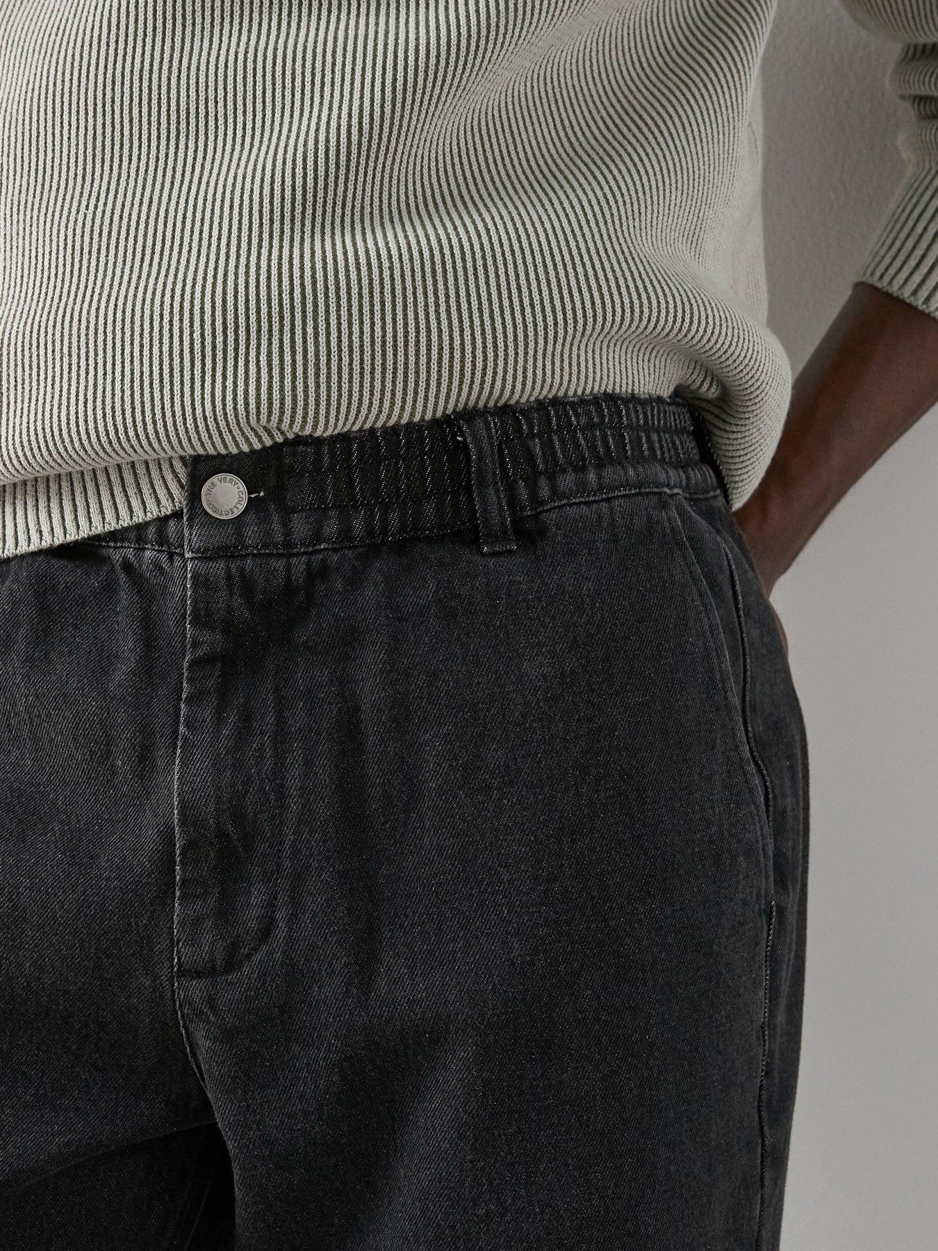 the-very-collection-elasticated-waist-tapered-leg-jeans-blackdetail