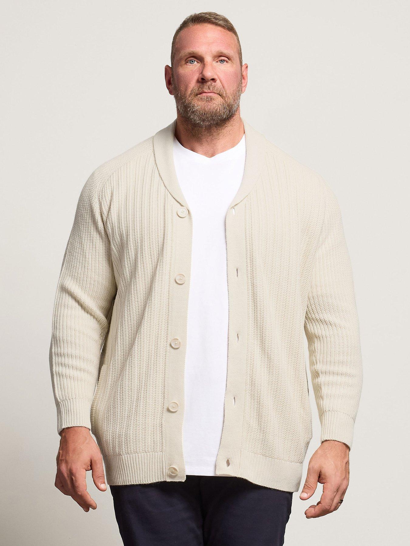 BadRhino Natural Shawl Knitted Cardigan - Cream