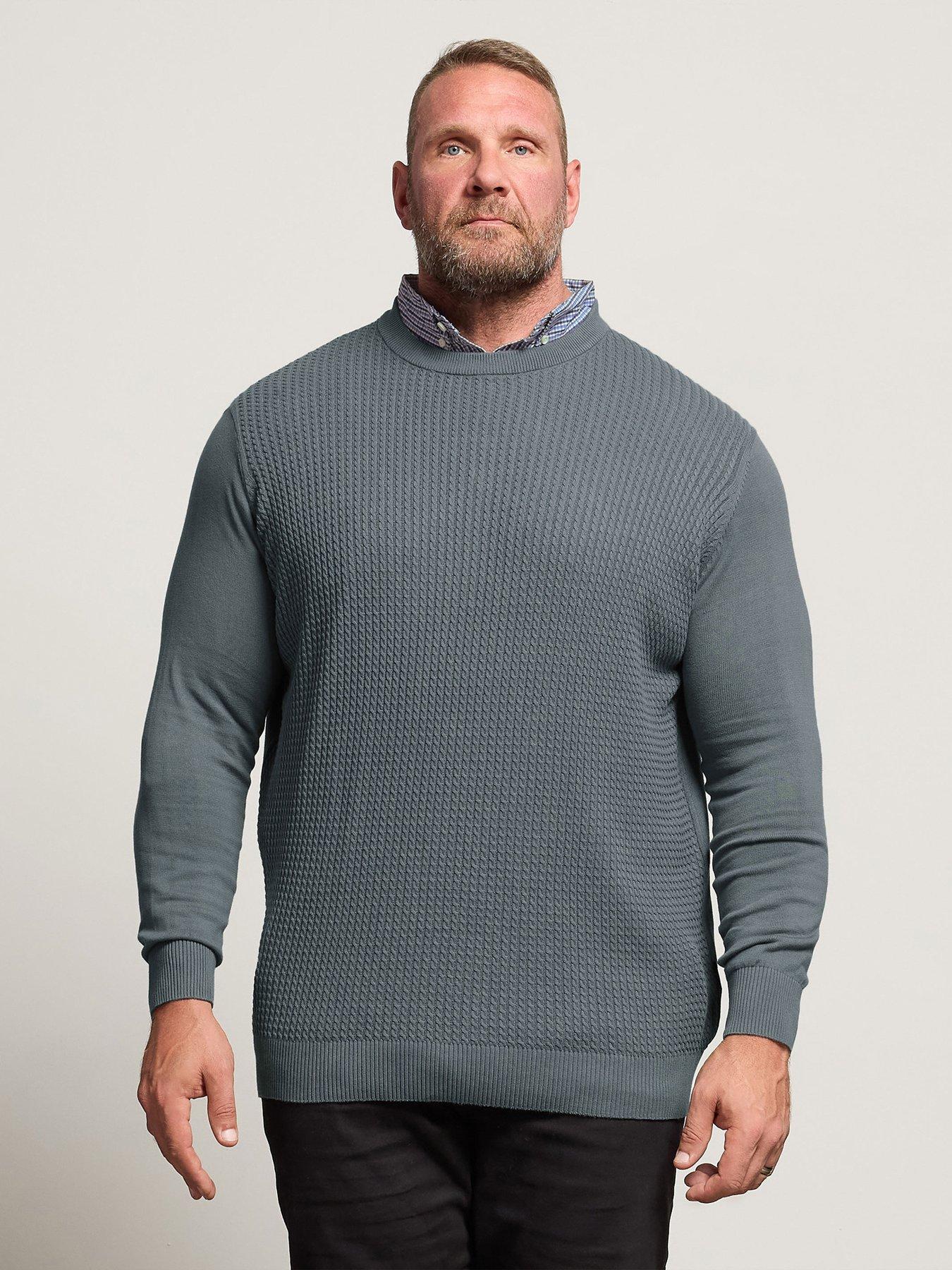 badrhino-cable-knit-mock-collar-knitted-jumper-bluefront