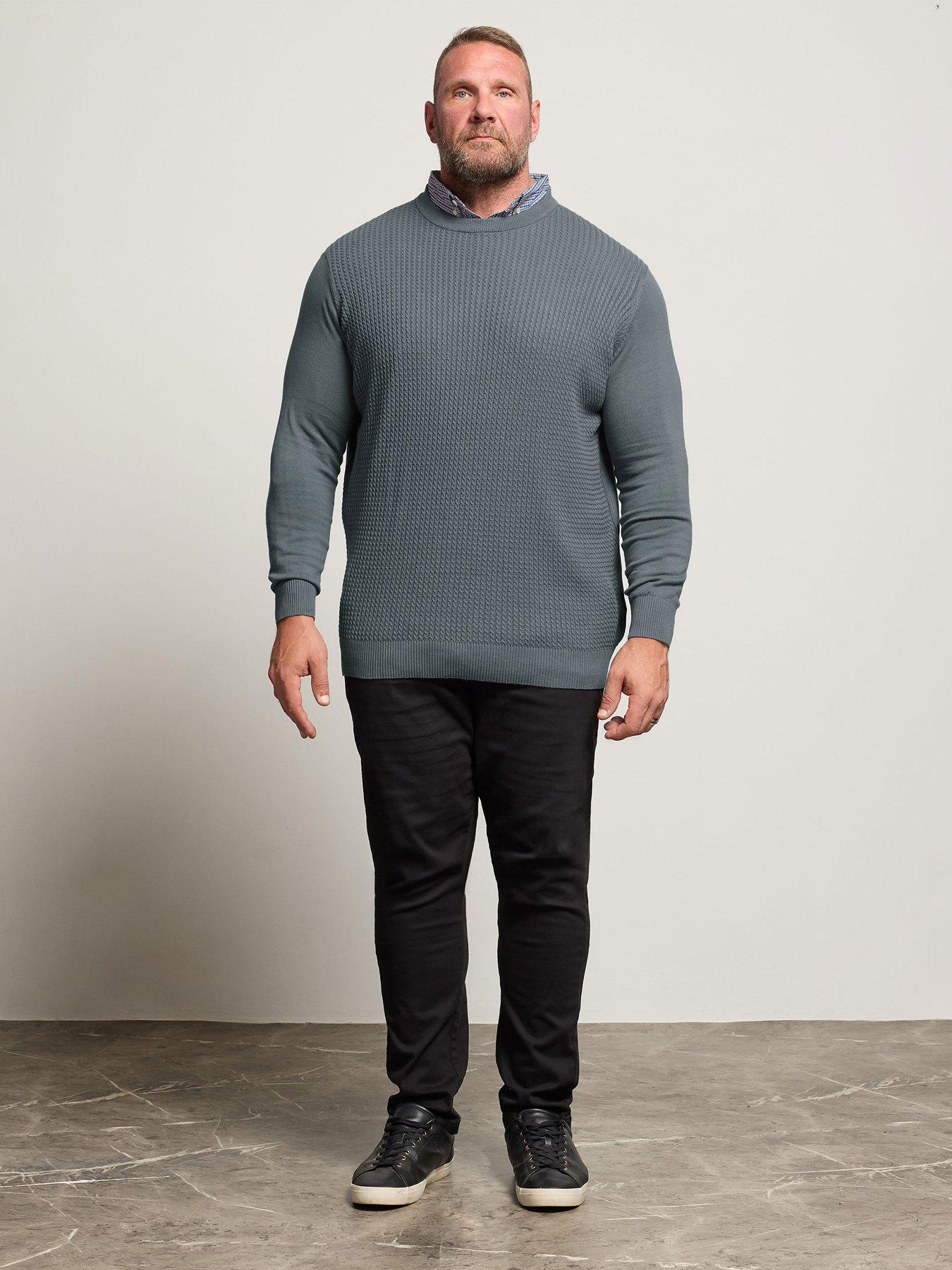 badrhino-cable-knit-mock-collar-knitted-jumper-blueback