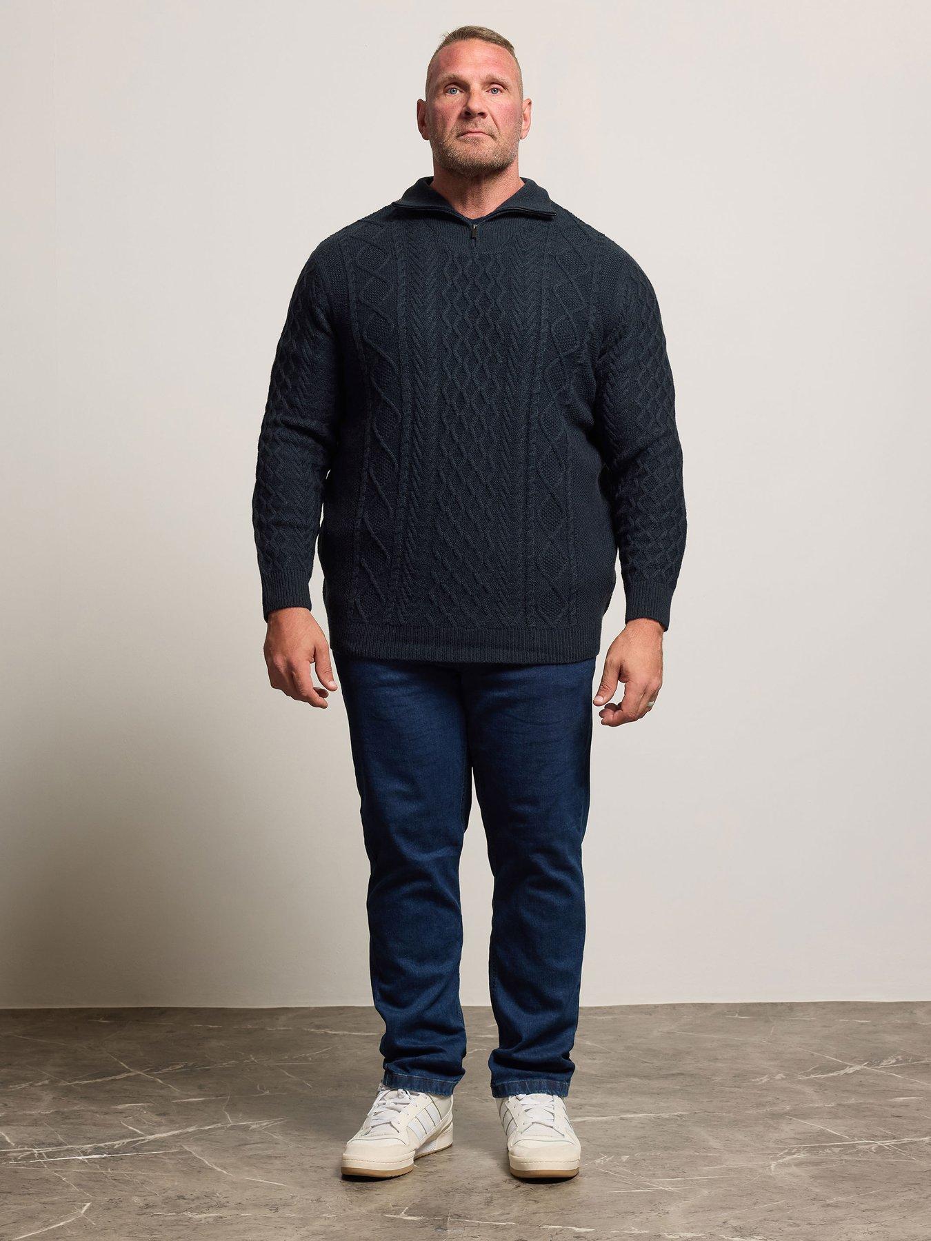 badrhino-cable-half-zip-knitted-jumper-navyback