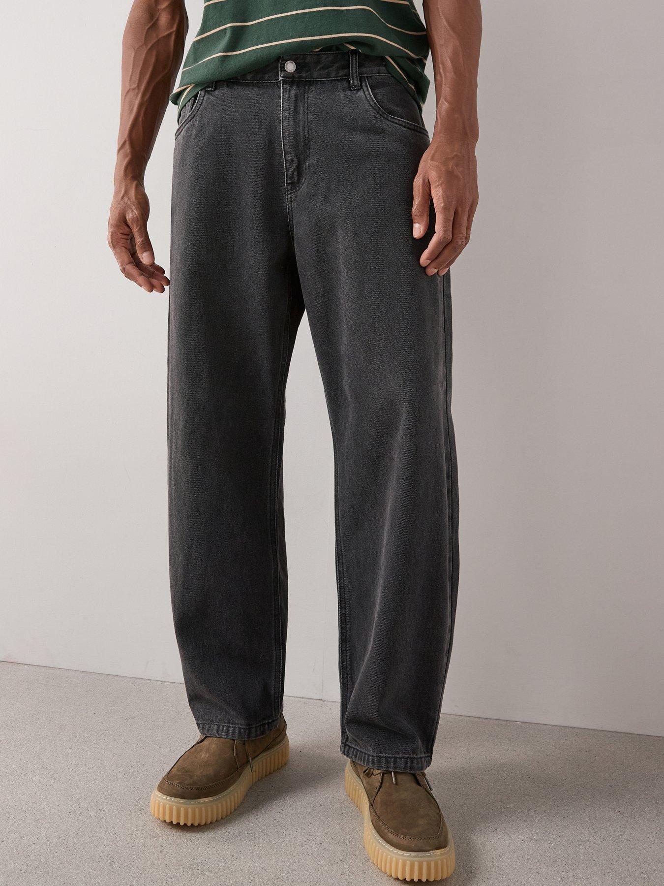 Image 1 of 7 of The Very Collection Classic Barrel Fit Denim Jeans - Black Wash