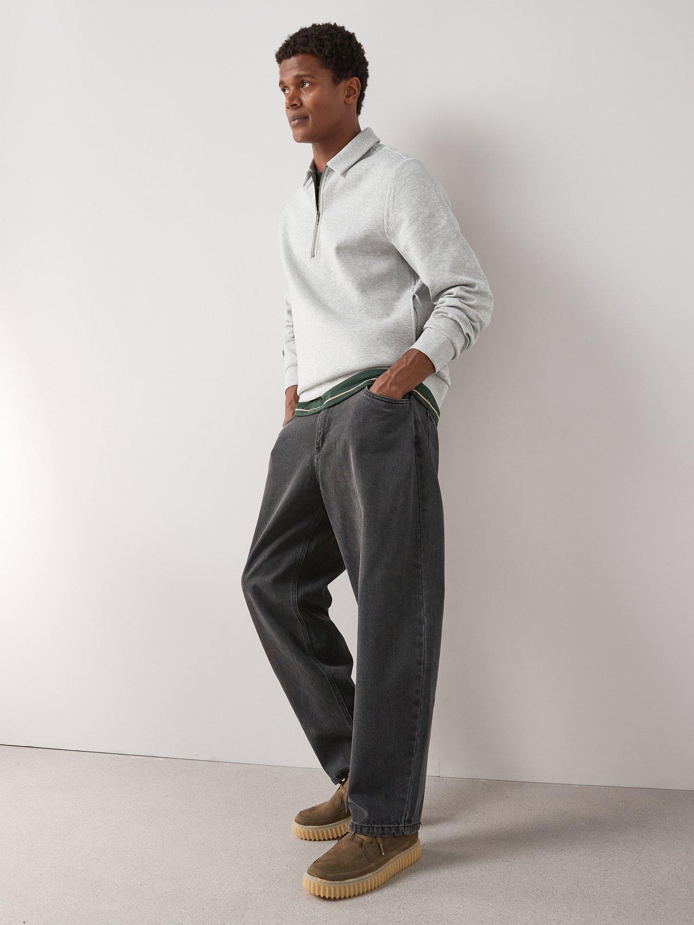Image 3 of 7 of The Very Collection Classic Barrel Fit Denim Jeans - Black Wash