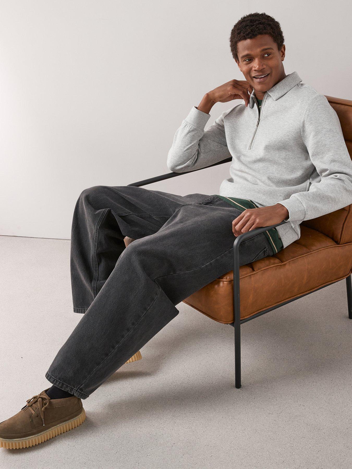 Image 6 of 7 of The Very Collection Classic Barrel Fit Denim Jeans - Black Wash