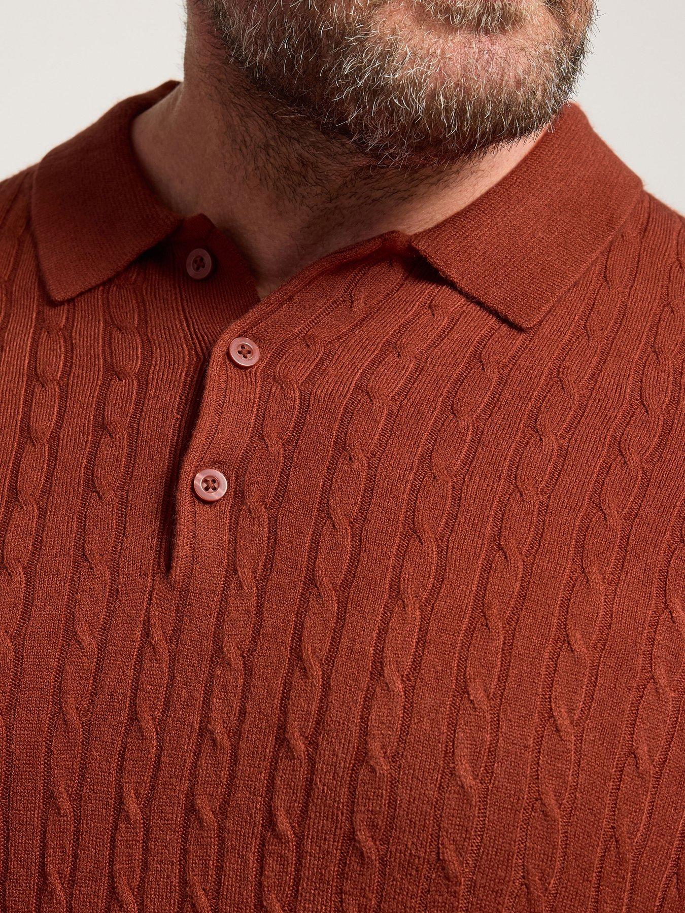 badrhino-long-sleeve-cable-knit-polo-shirt-orangeoutfit