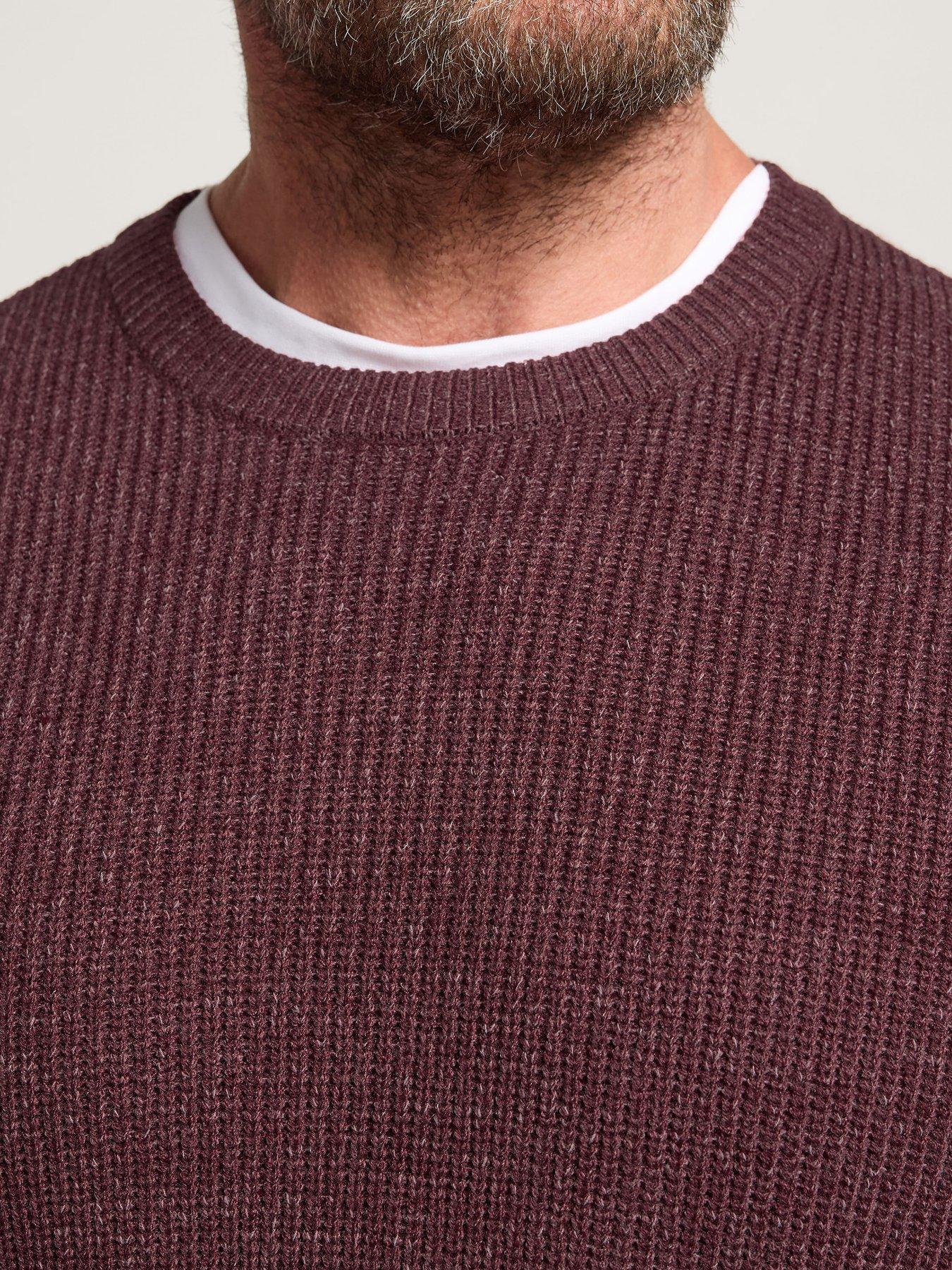 badrhino-burgundy-fleck-knitted-jumper-dark-redoutfit