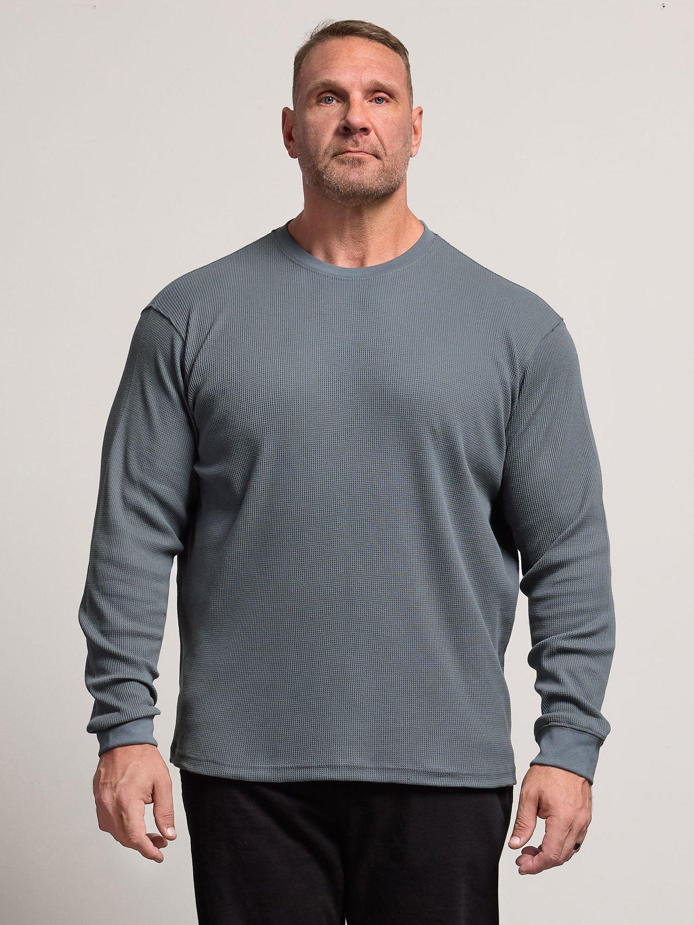 BadRhino Waffle Long Sleeve T-Shirt - Blue