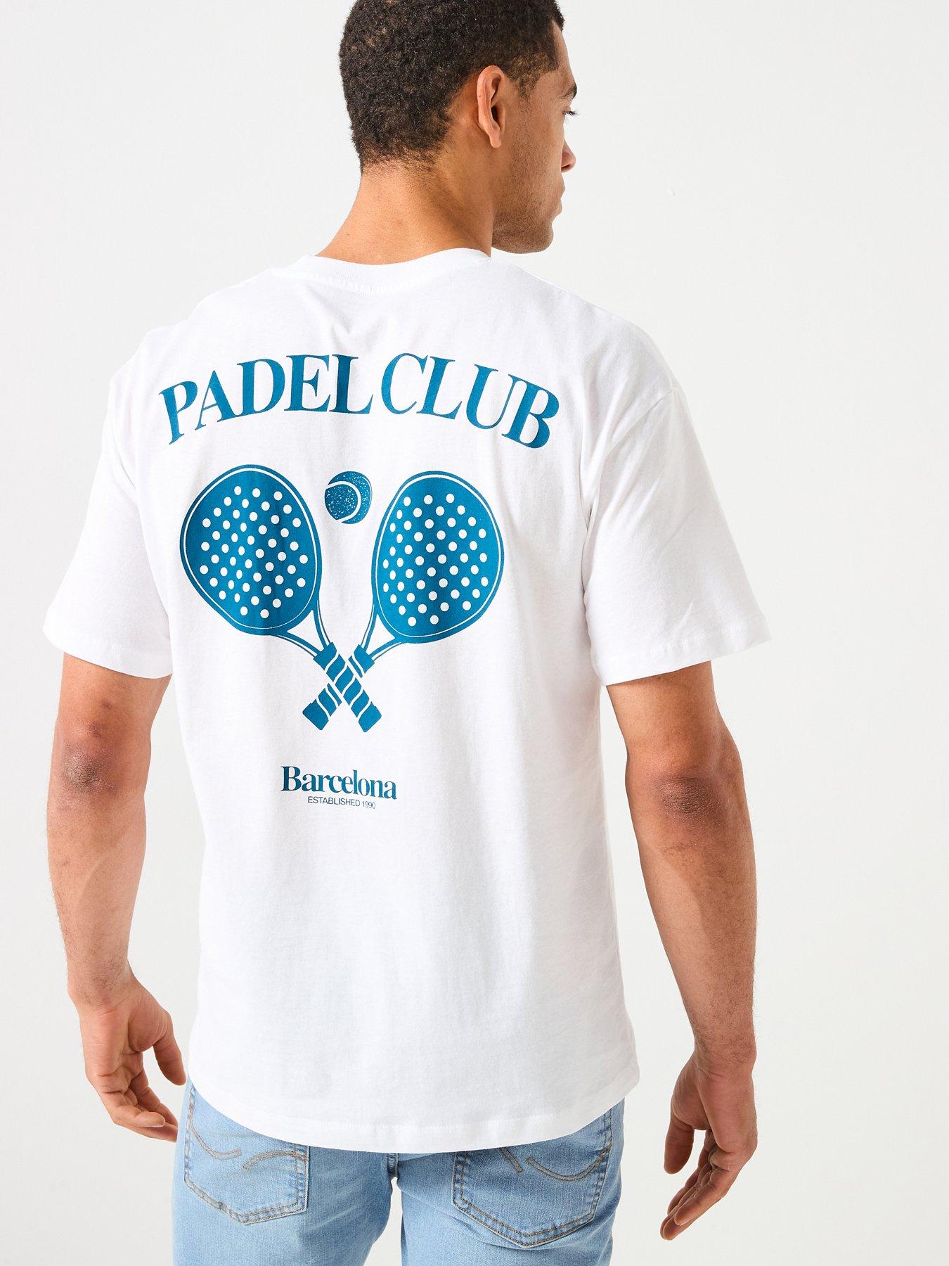 Jack & Jones Padel Club Back Graphic T-Shirt - White