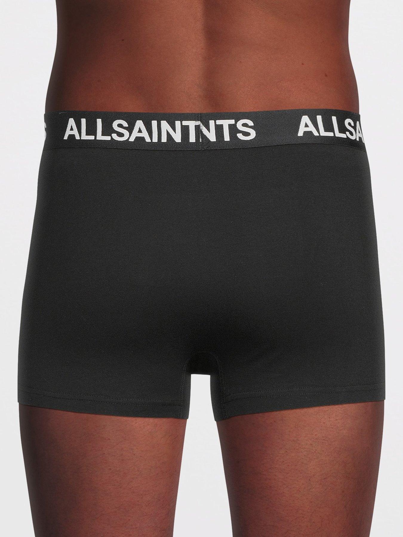 Image 3 of 3 of AllSaints Cotton Trunks 3 Pack - Black