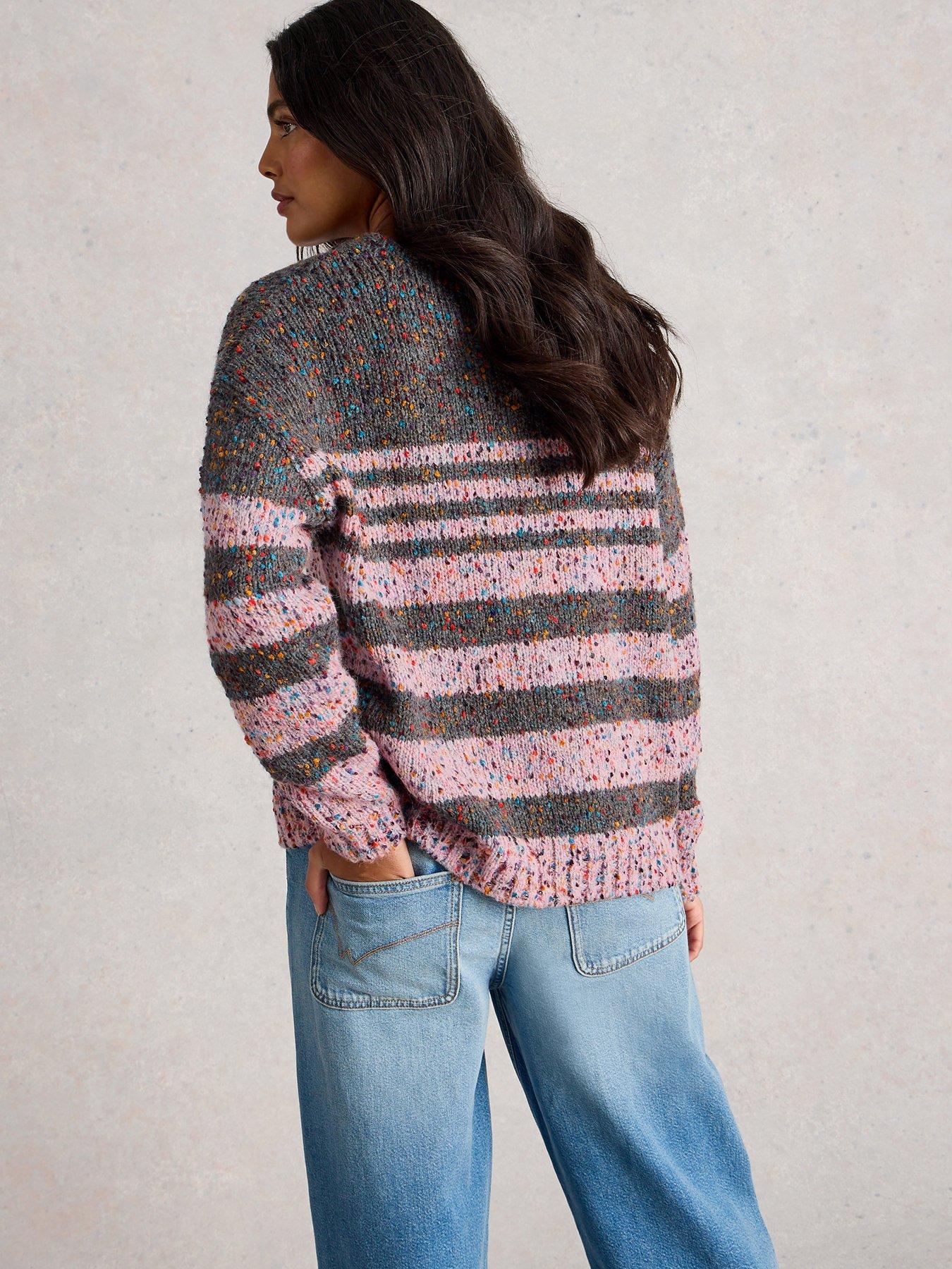 white-stuff-textured-stripe-v-neck-jumper-greystillFront