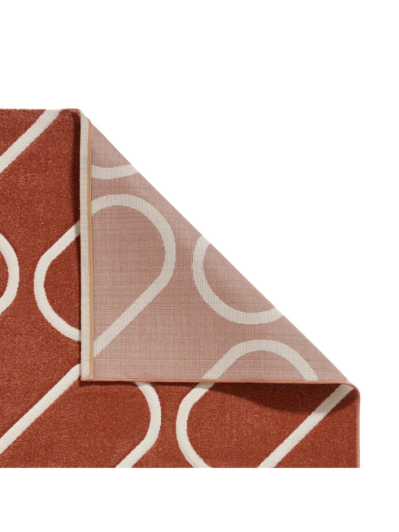 Image 7 of 7 of Catherine Lansfield Linear Curve Terracotta