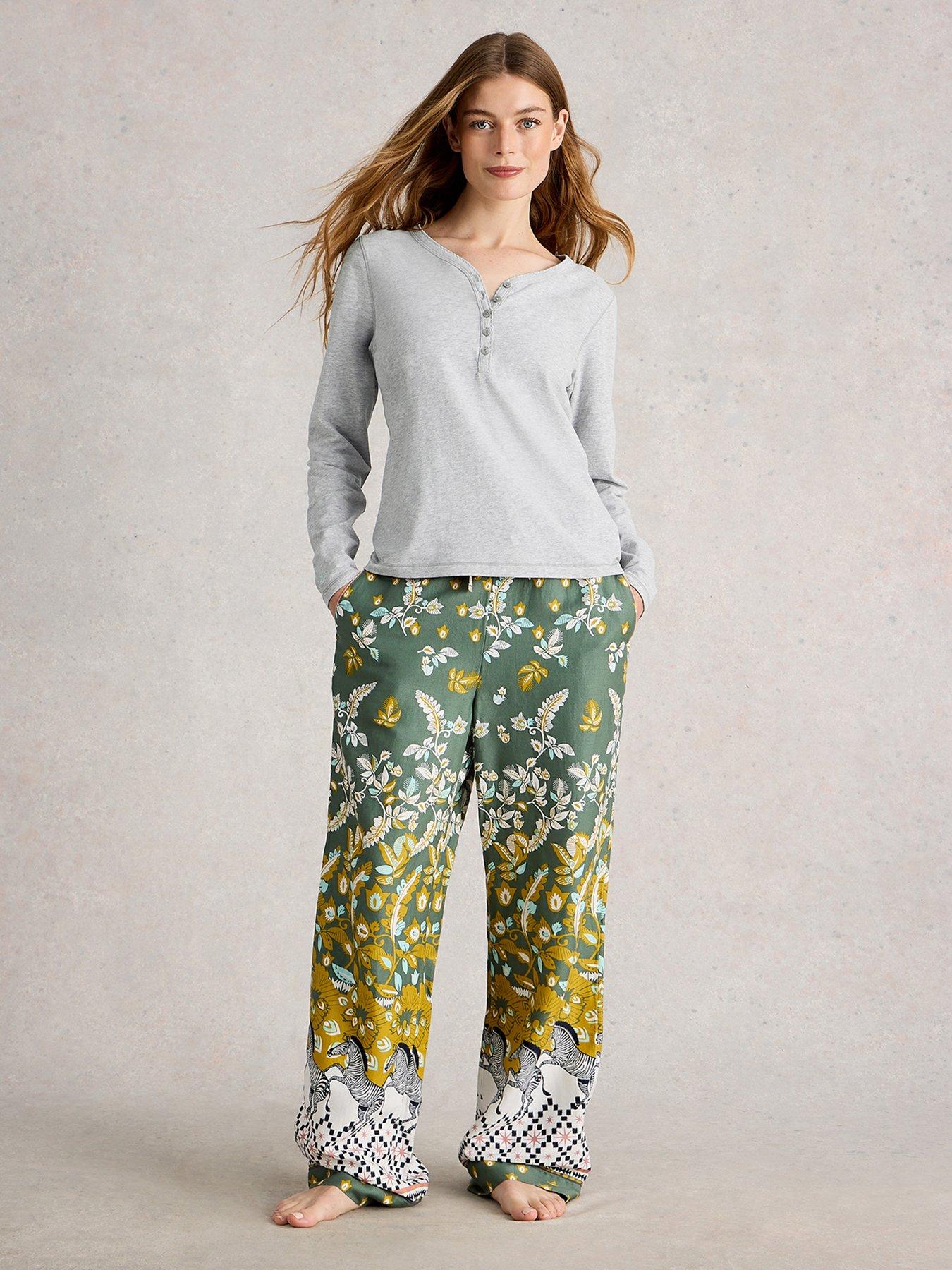 Image 3 of 6 of White Stuff Penny Henley Pyjama Top - Grey