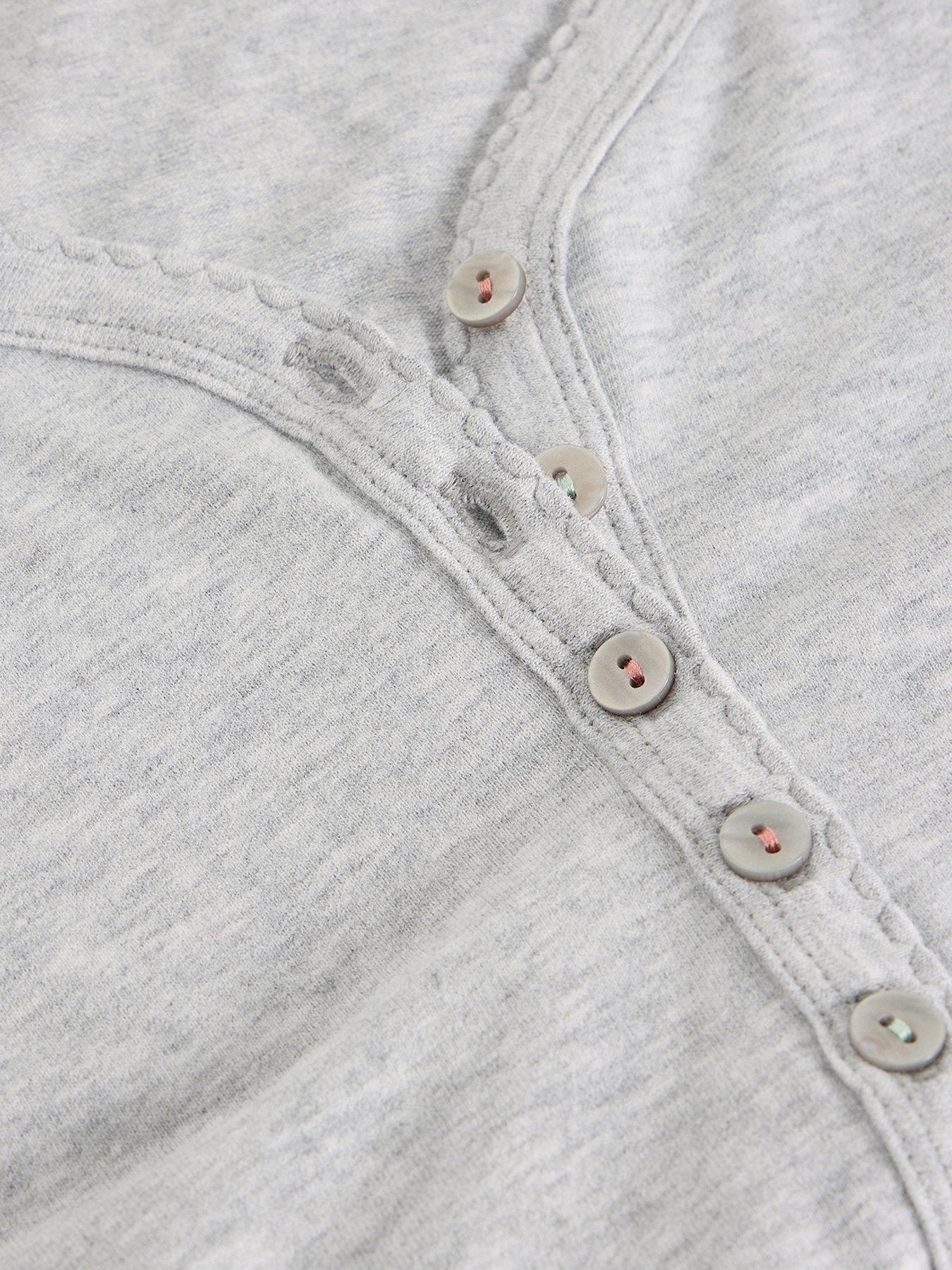 Image 6 of 6 of White Stuff Penny Henley Pyjama Top - Grey