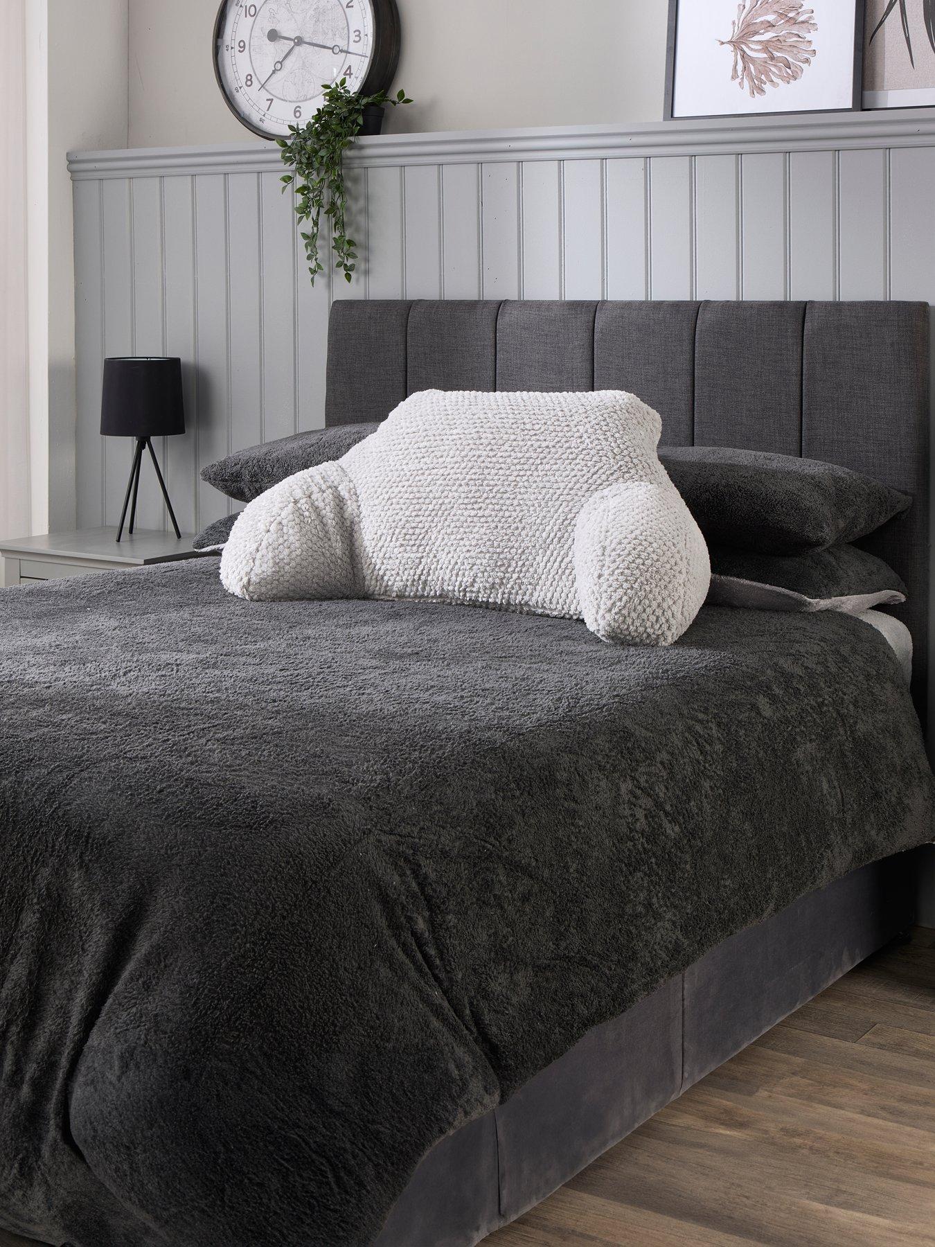 very-home-waffle-cuddle-cushion-grey