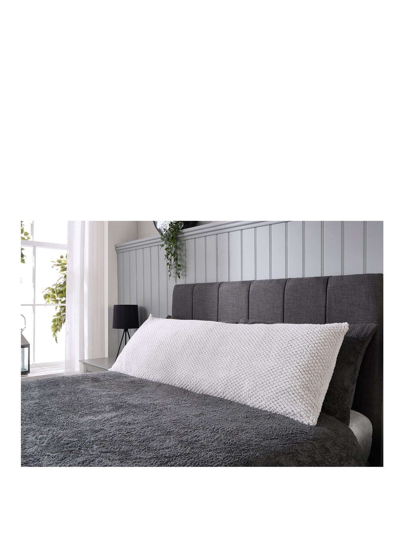 the-very-collection-waffle-bolster-pillow-137cm-greystillFront